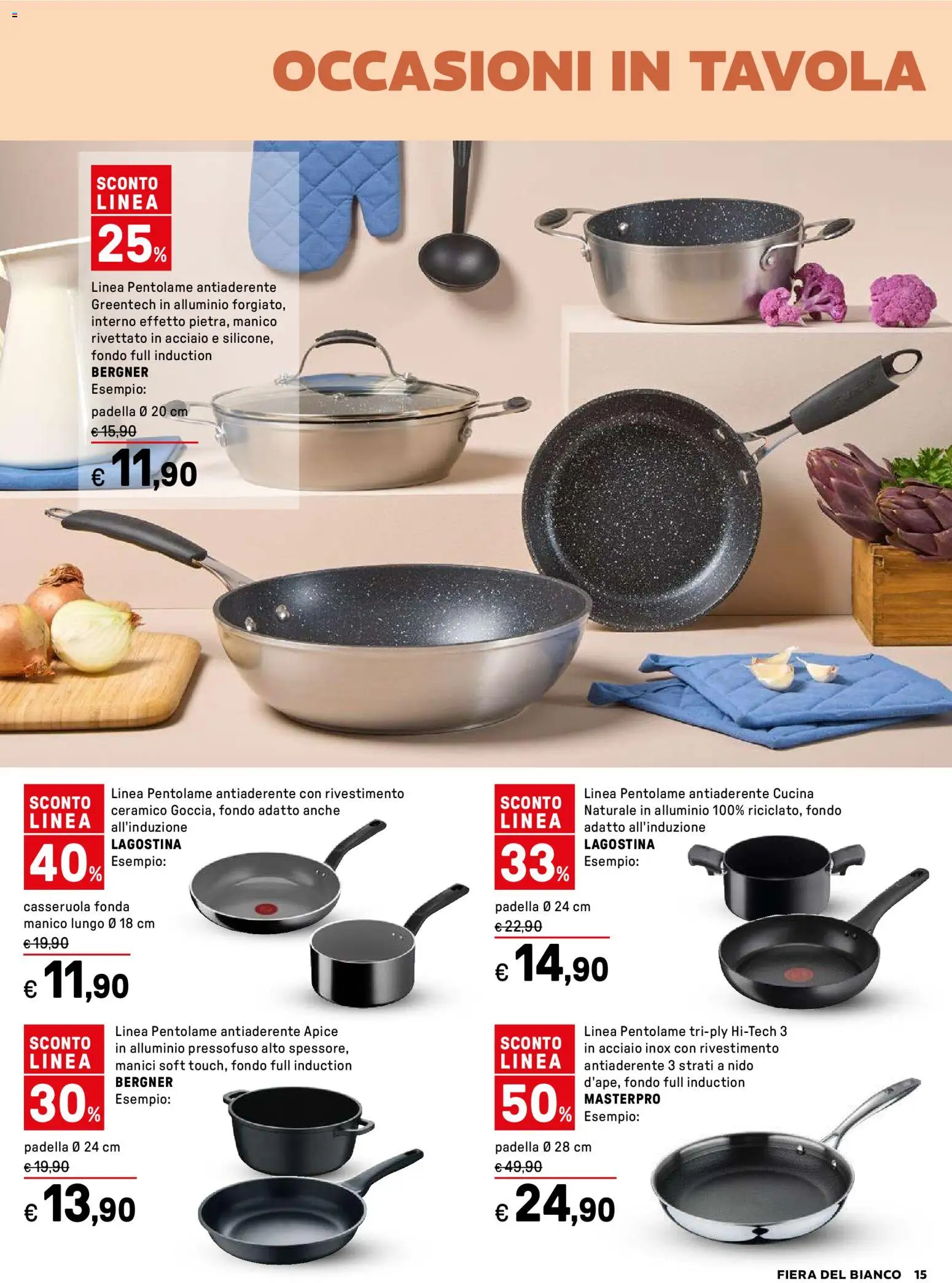 Volantino Iper del 27.12.2025 | Pagina: 15 | Prodotti: Padella, Casseruola, Alluminio