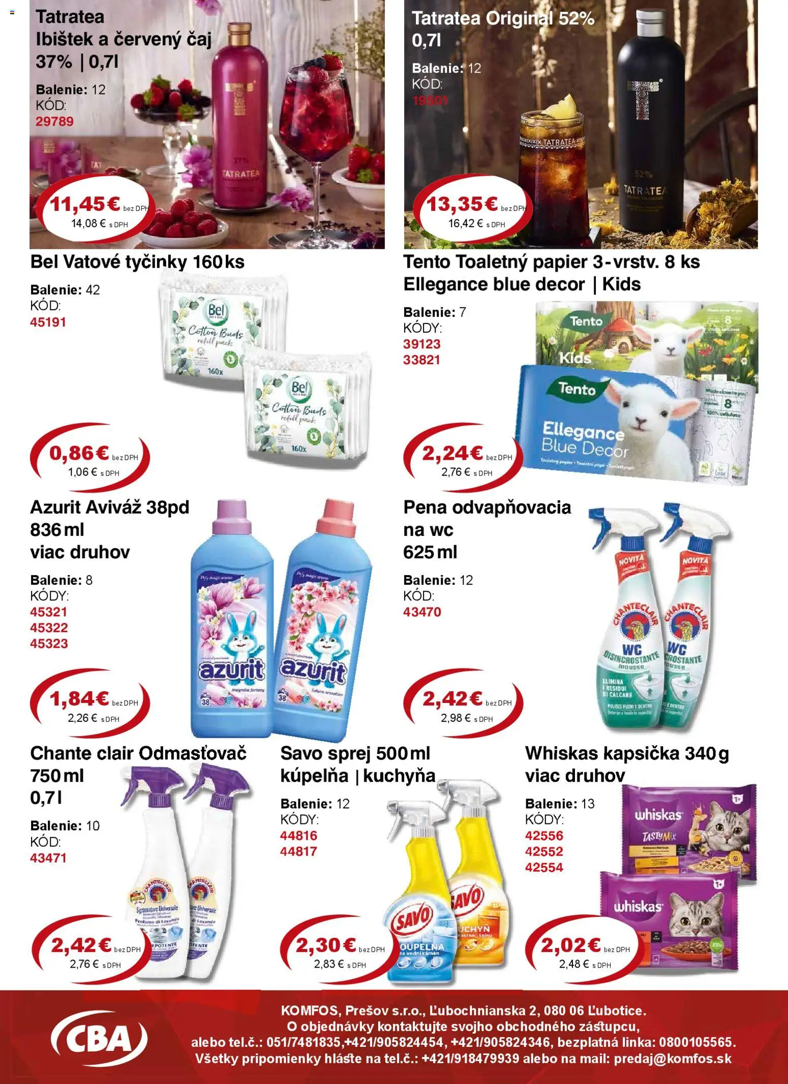 Nové CBA Komfos akcie – leták je platný od 27.03.2026 | Strana: 12 | Produkty: Kuchyňa, Kúpelňa, Wc, Aviváž
