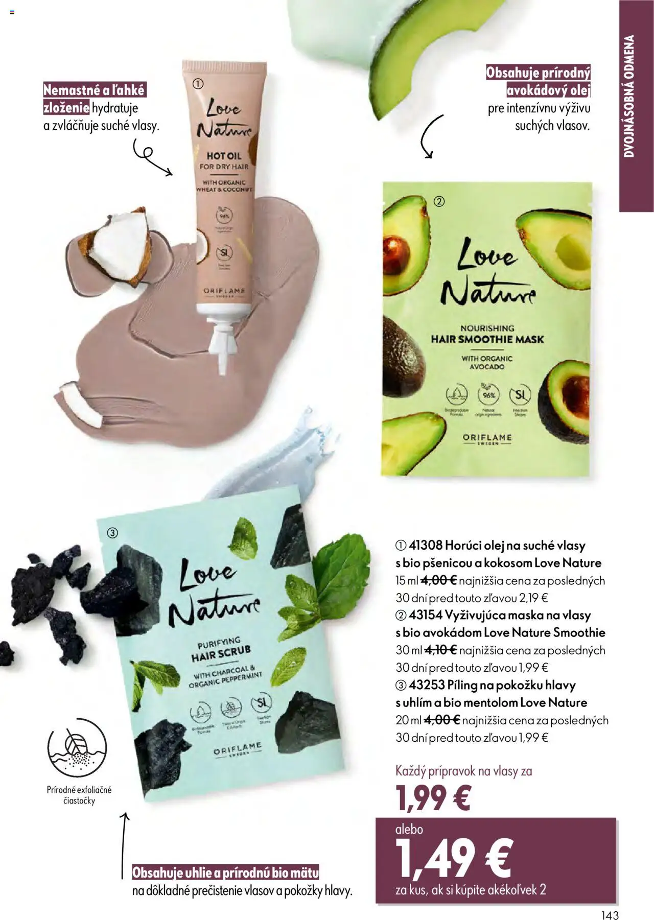 Nové Oriflame akcie – leták je platný od 01.10.2025 | Strana: 143 | Produkty: Olej, Maska na vlasy, Maska