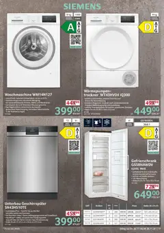 Selgros  Non Food ab 20.11.2025 gültig | Seite: 17 | Produkte: Gefrierschrank, Trockner, Geschirrspüler, Wasser