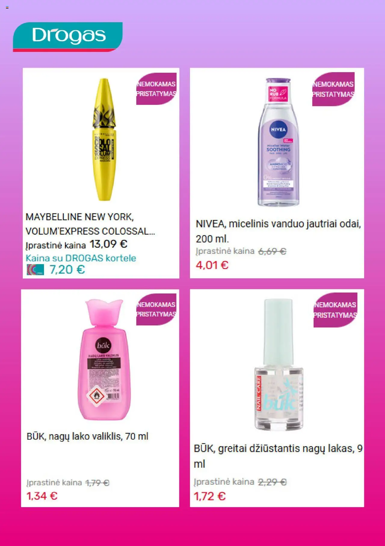 Drogas akcijos nuo 29.09.2025 | Puslapis: 2 | Prekių: Micelinis vanduo
