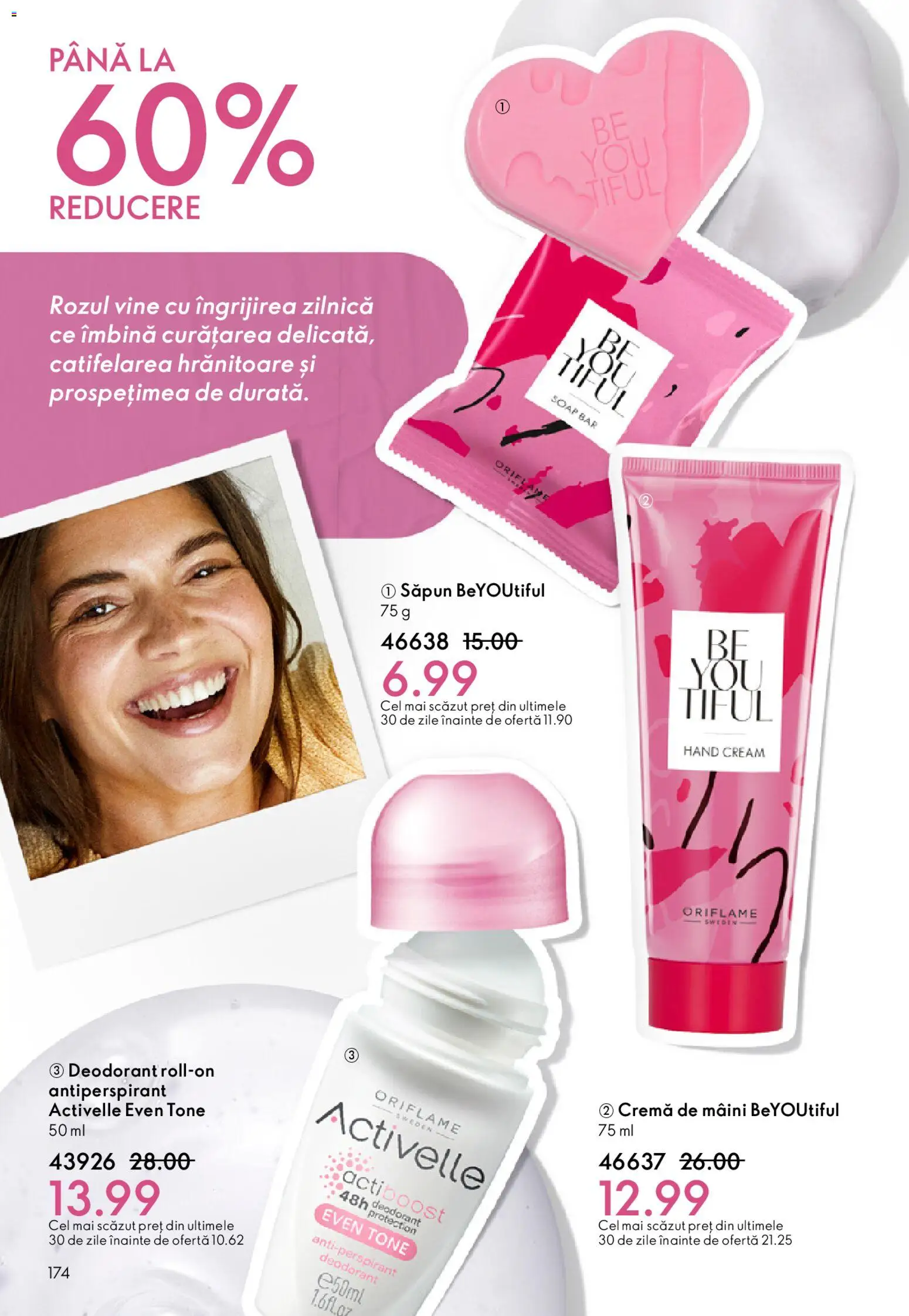 Noul catalog Oriflame – valabil de la 11.02.2026 | Pagină: 174 | Produse: Cremă, Cremă de mâini, Săpun, Antiperspirant