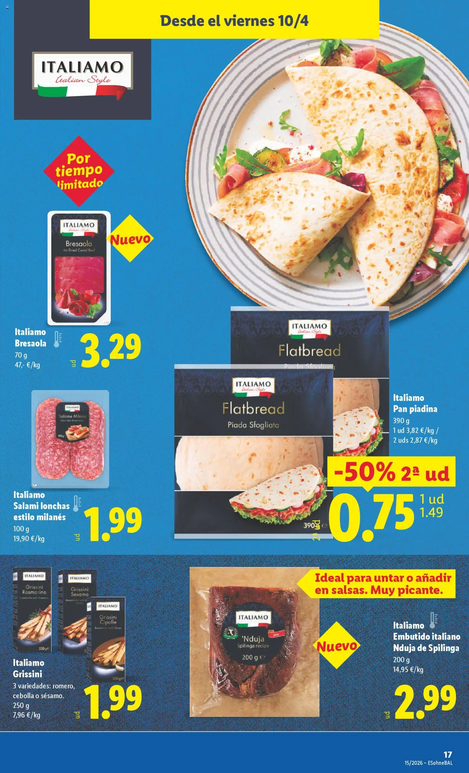 Lidl folleto │ válido desde el 06.04.2026 | Página: 35 | Productos: Pan, Salame, Παγωμένο τσάι, Salami