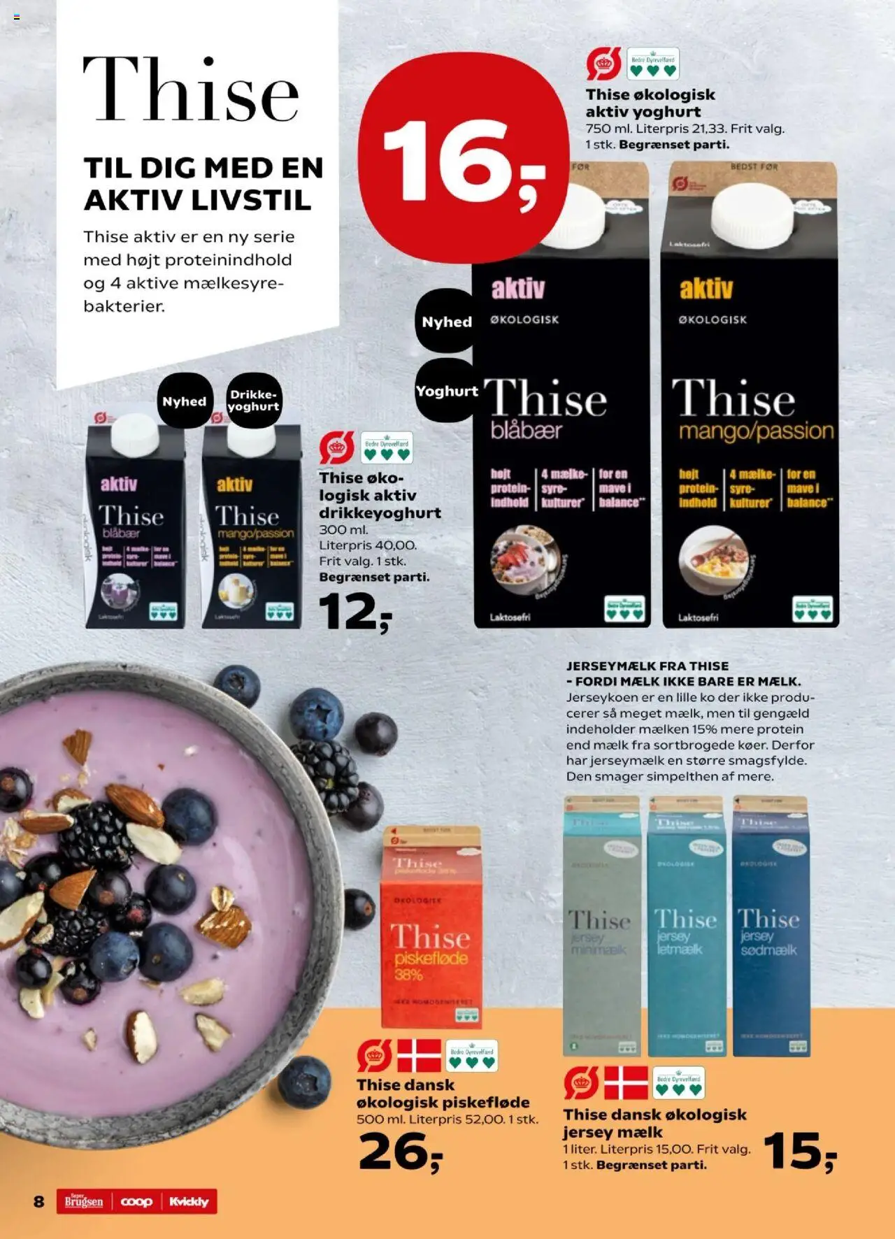 Kvickly tilbudsavis – gyldig fra 03.10.2025 | Side: 8 | Produkter: Blåbær, Yoghurt, Drikkeyoghurt, Jogo de ferramentas