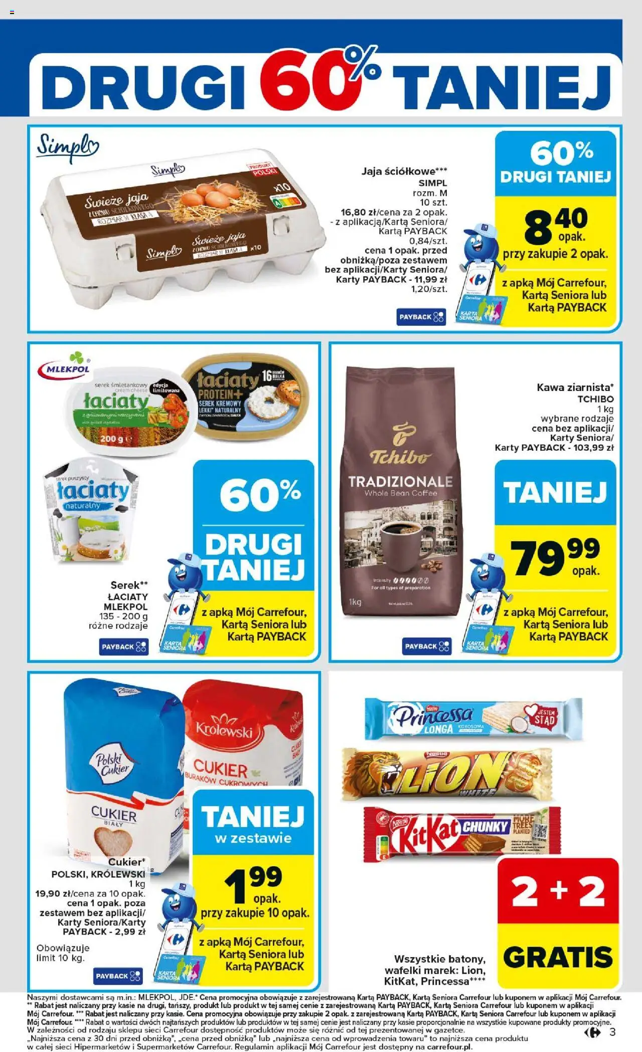 Carrefour Gazetka od 01.09.2025 | Strona: 5 | Produkty: Cream cheese, Serek, Wafelki, Cukier