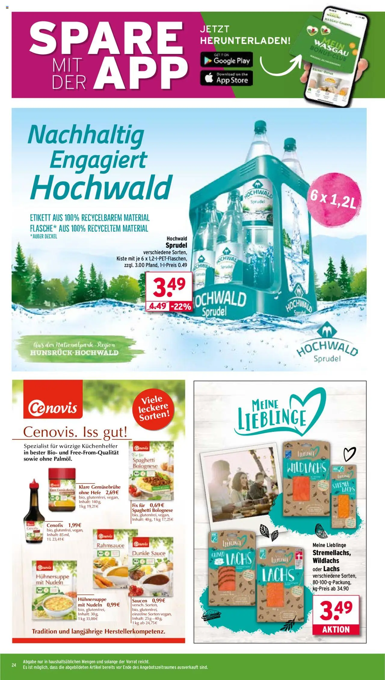 Wasgau Prospekt 	 – gültig ab 08.09.2025 | Seite: 24 | Produkte: Lachs, Nudeln