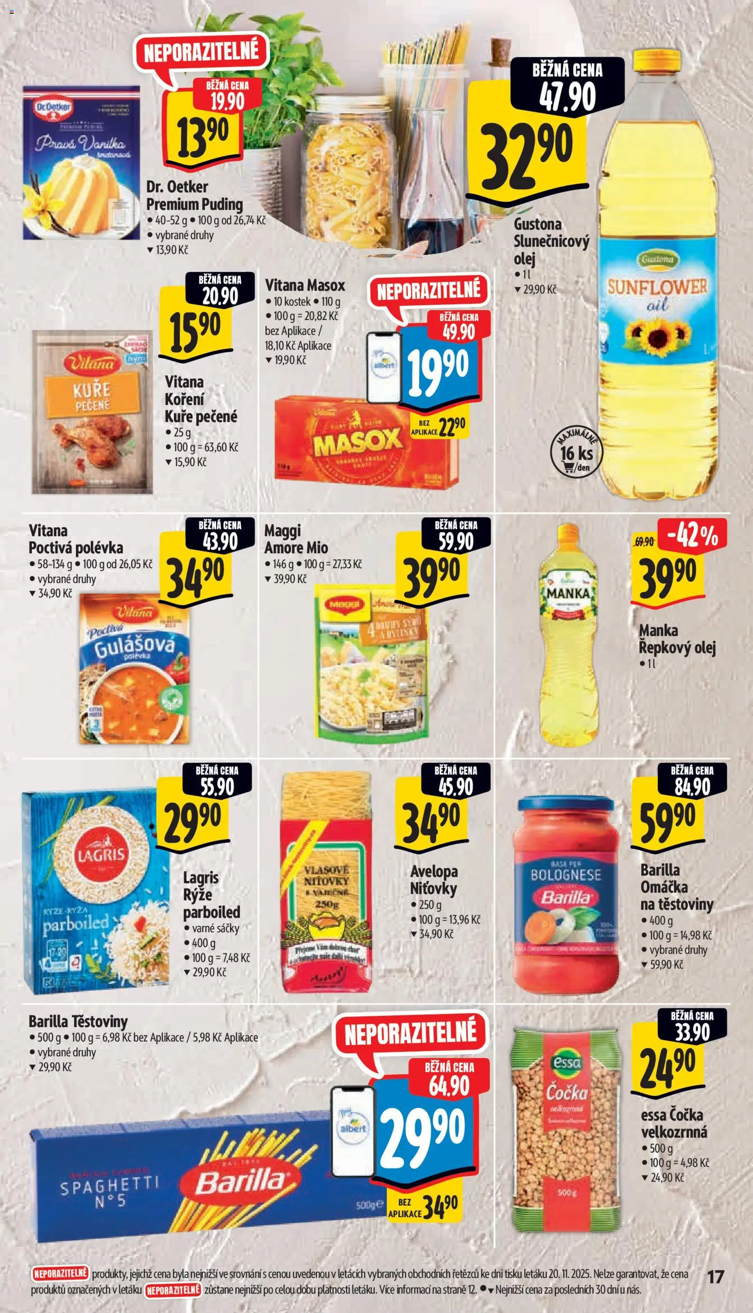 Albert leták - Supermarket od 26.11.2025 | Strana: 25 | Produkty: Čočka, Olej, Řepkový olej, Slunečnicový olej
