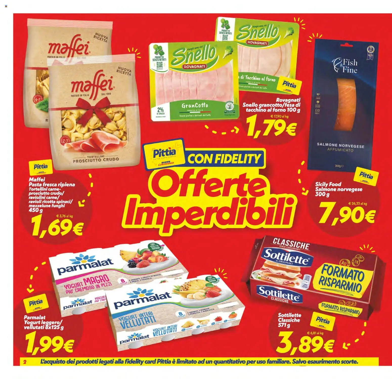 Volantino SuperConveniente del 23.01.2026 | Pagina: 2 | Prodotti: Prosciutto Crudo, Salmone, Latte, Ricotta