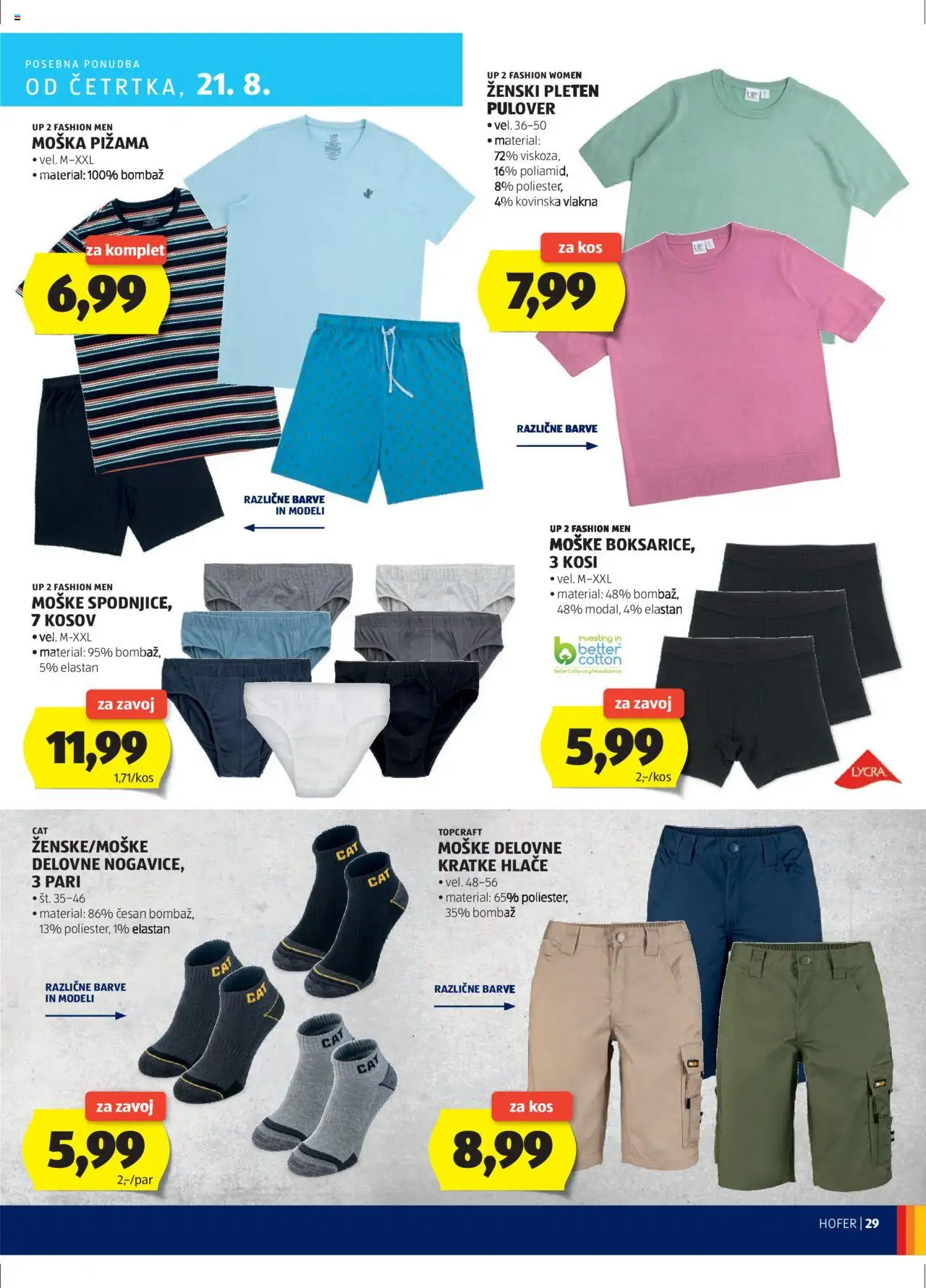 Hofer SI katalog | vrijedi od 14.08.2025 | Stranica: 29 | Proizvodi: Hlače, Kratke hlače