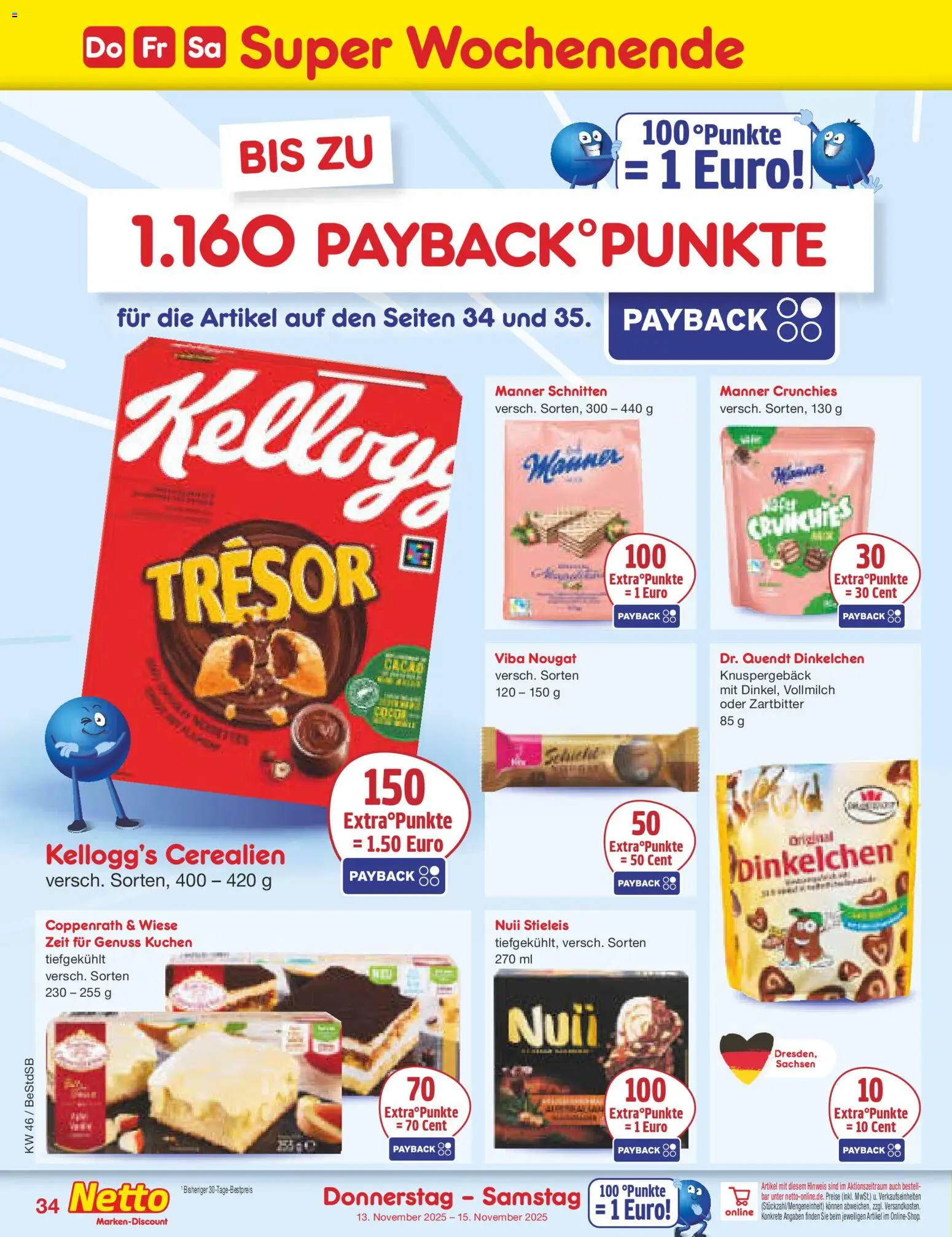 Netto Marken-Discount Prospekt 	 – gültig ab 10.11.2025 | Seite: 42 | Produkte: Kellogg's, Kuchen