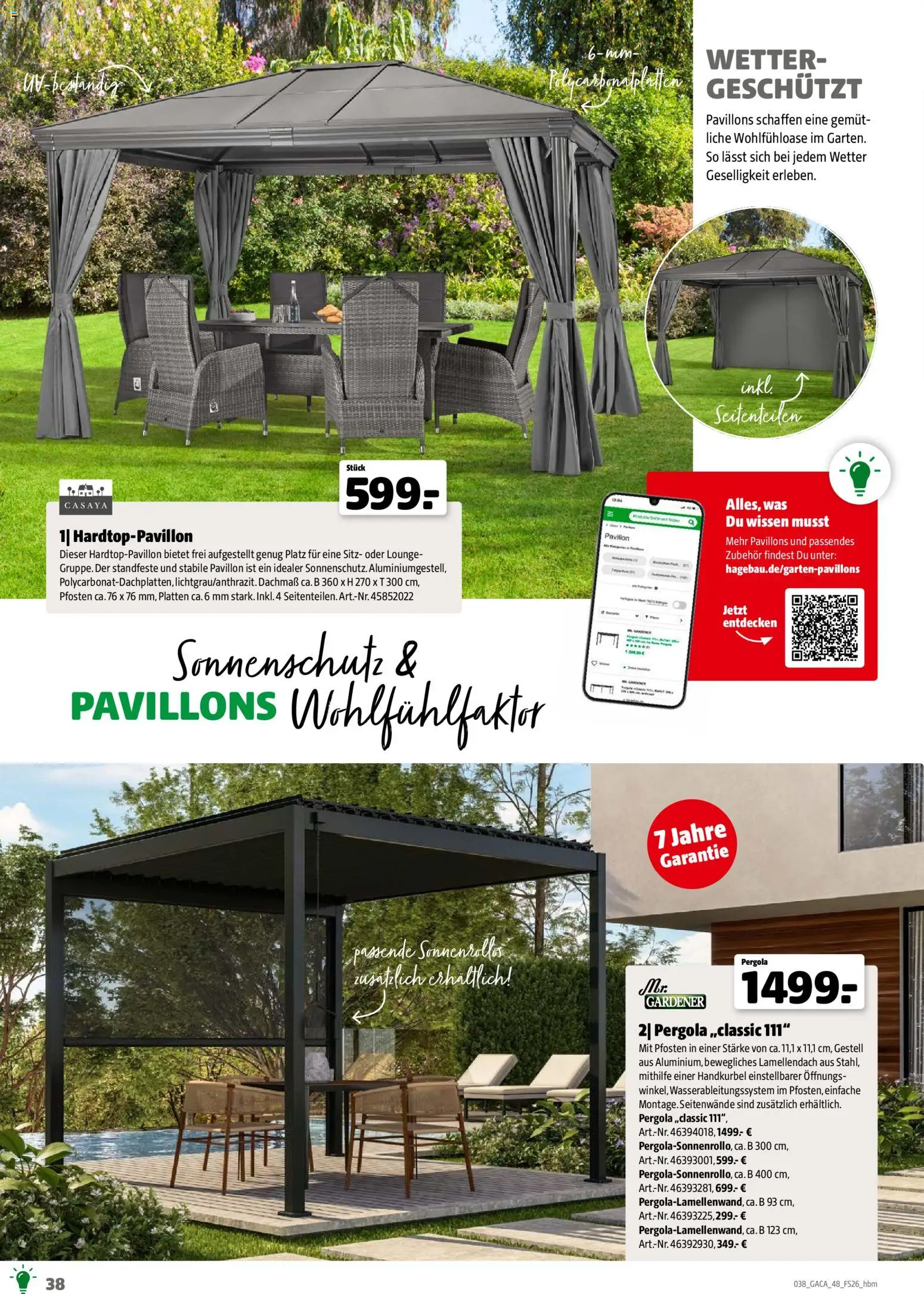 Hagebau Gartenmöbelsortiment – gültig ab 02.03.2026 | Seite: 38