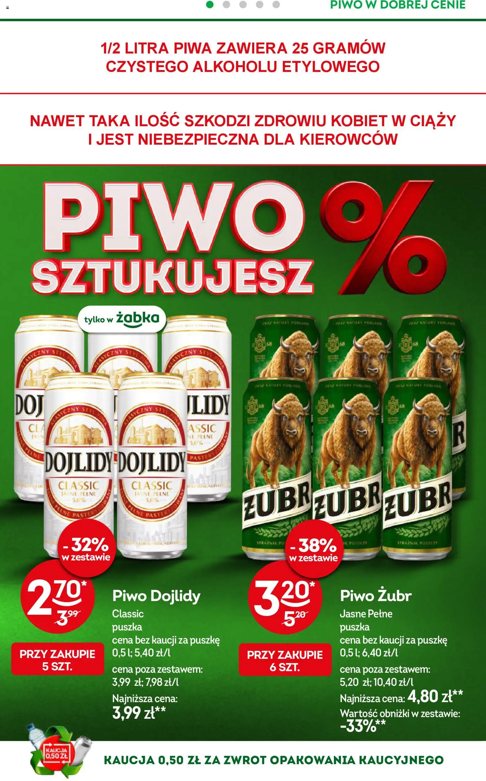 Żabka Gazetka od 25.02.2026 | Strona: 38 | Produkty: Piwo żubr, Piwo