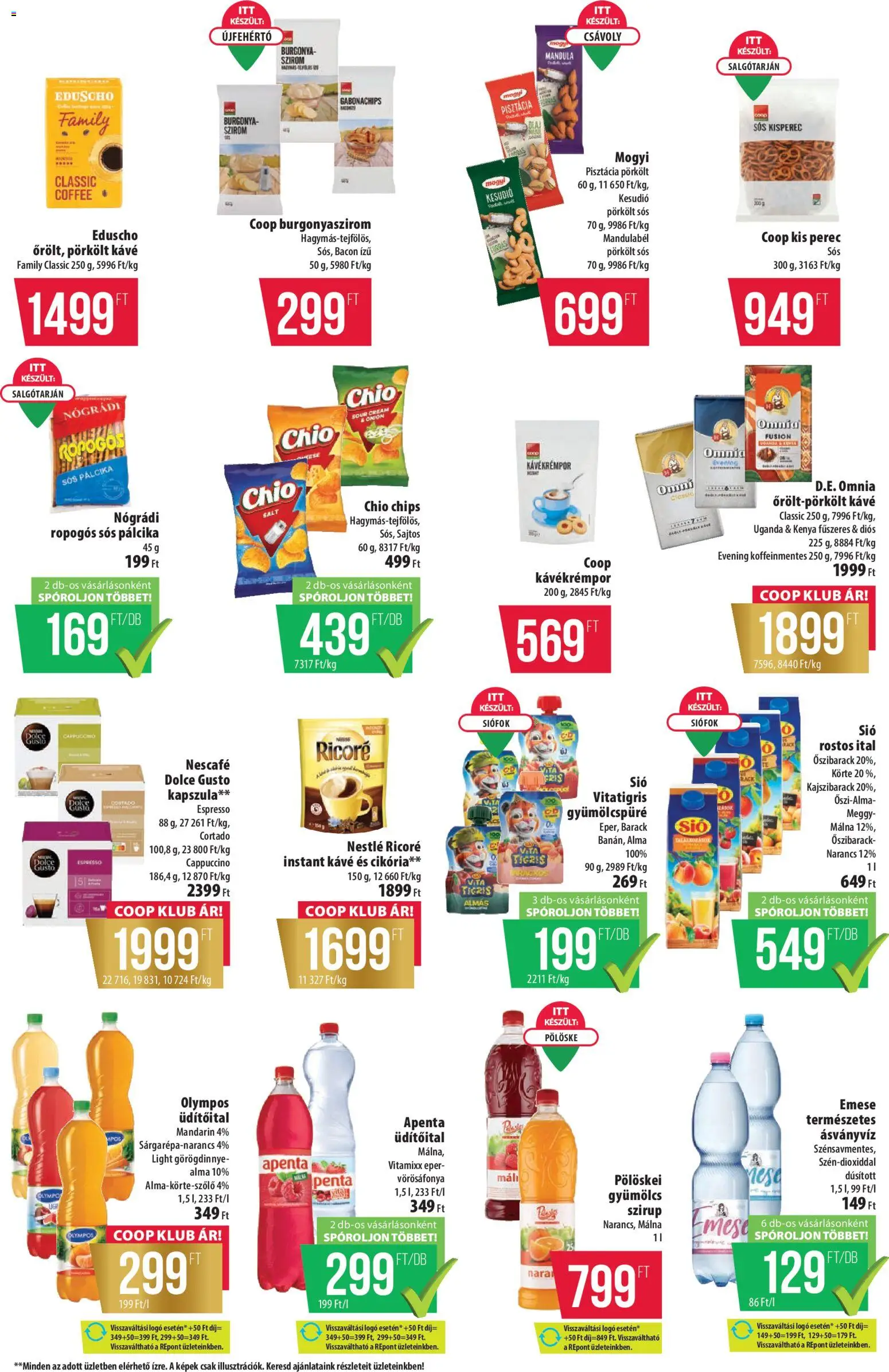 COOP akciós ujság - amely érvényes a következő dátumtól: 02.04.2026 | Oldal: 9 | Termékek: Kesudió, Gyümölcs, Bacon, Alma