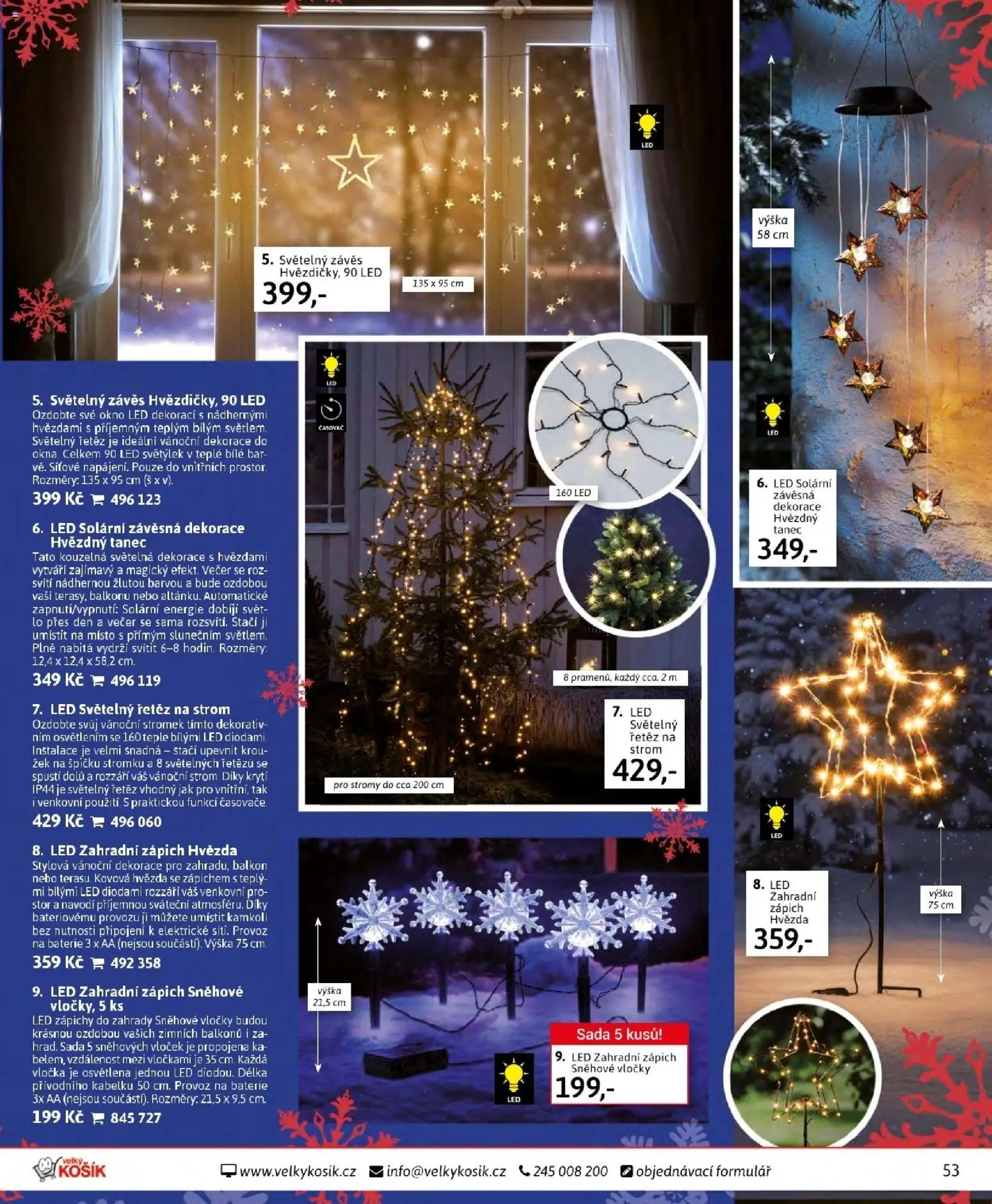 Velký Košík katalog listopad 2025 od 01.11.2025 | Strana: 53 | Produkty: Závěs, Zápich, Vločky, Vánoční dekorace