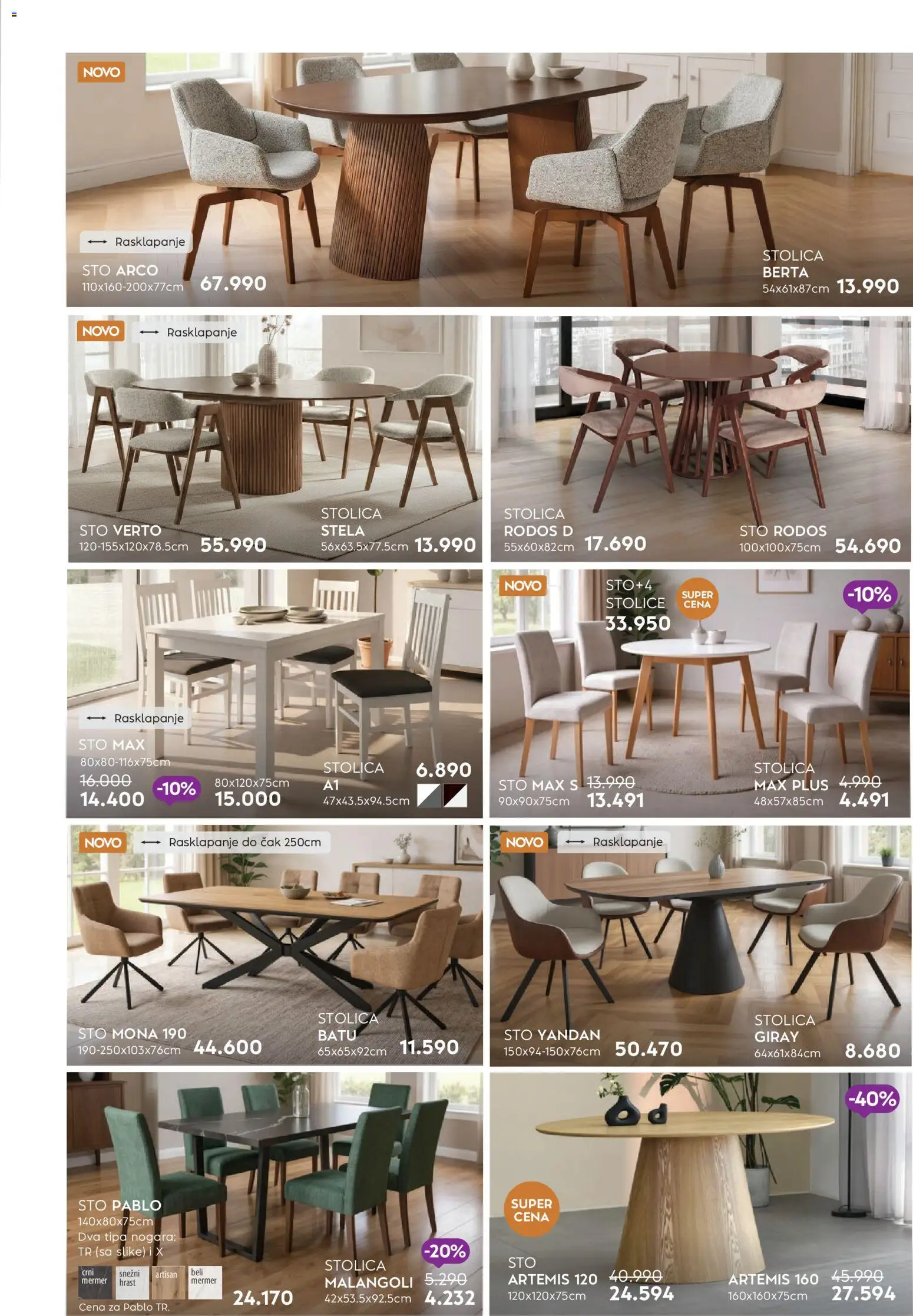 Matis katalog - važi od 01.01.2026 | Strana: 18 | Proizvode: Sto, Stolica