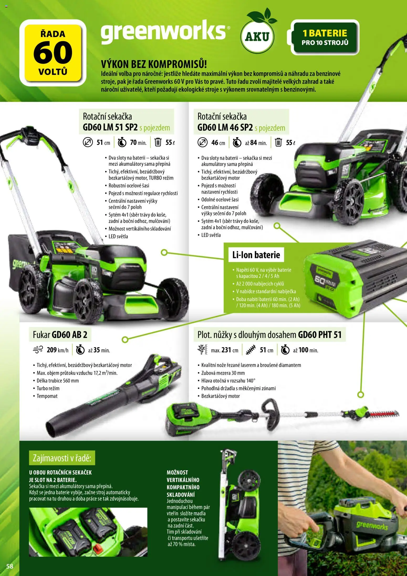 Mountfield katalog od 02.04.2026 | Strana: 58 | Produkty: Nůžky, Sekačka, Baterie, LED