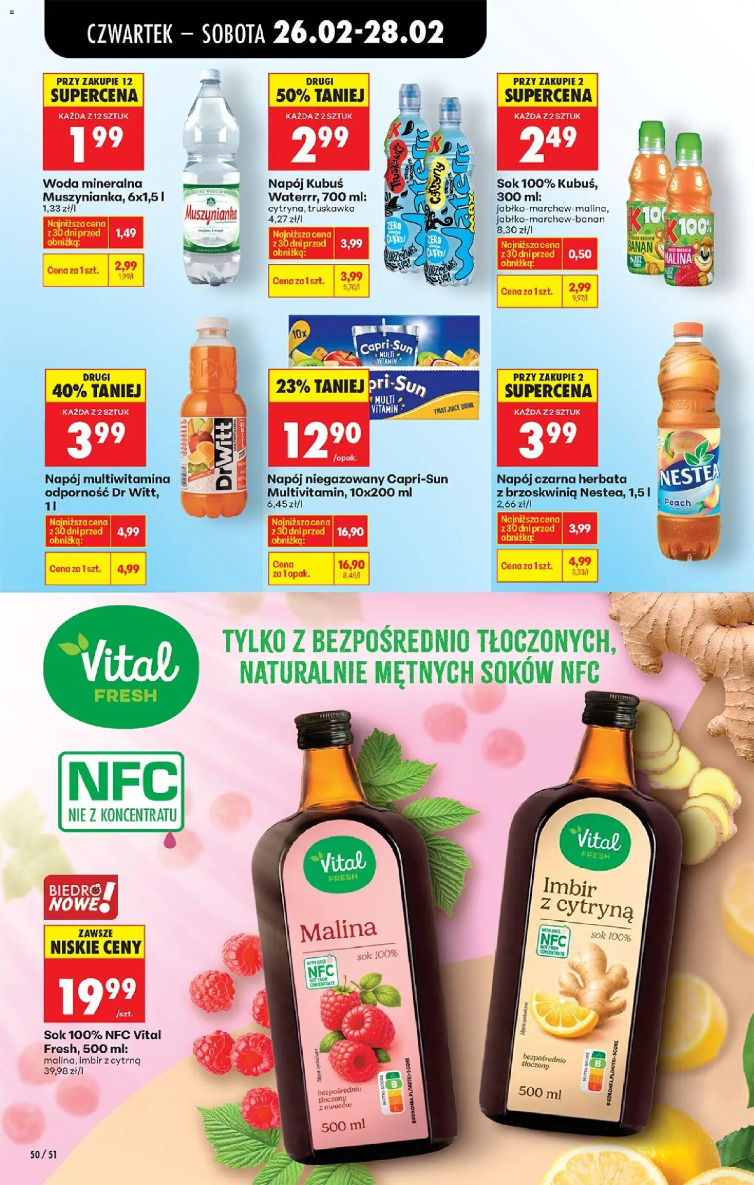 Biedronka gazetka - Oferta w tym tygodniu od 26.02.2026 | Strona: 62 | Produkty: Cytryna, Brzoskwinia, Sok, Herbata