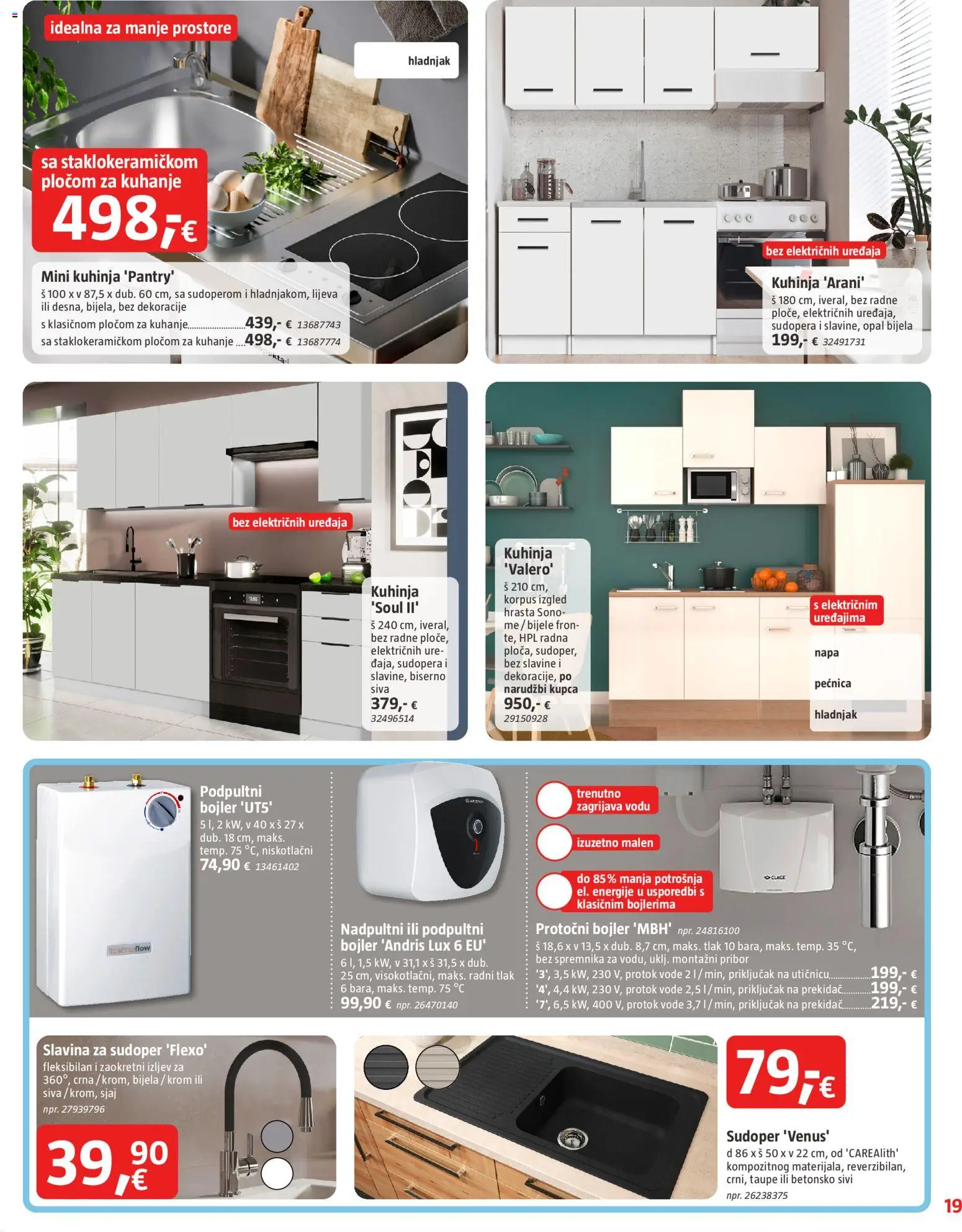 Bauhaus katalog | vrijedi od 18.03.2026 | Stranica: 19 | Proizvodi: Kuhinja, Hladnjak, Pećnica