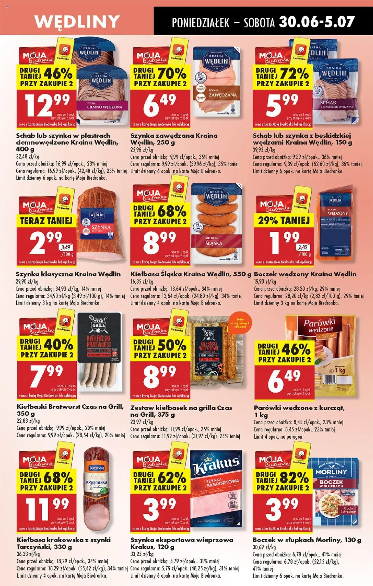 Biedronka gazetka od 30.06.2025 | Strona: 41 | Produkty: Kiełbasa, Karta, Parówki, Kiełbaski