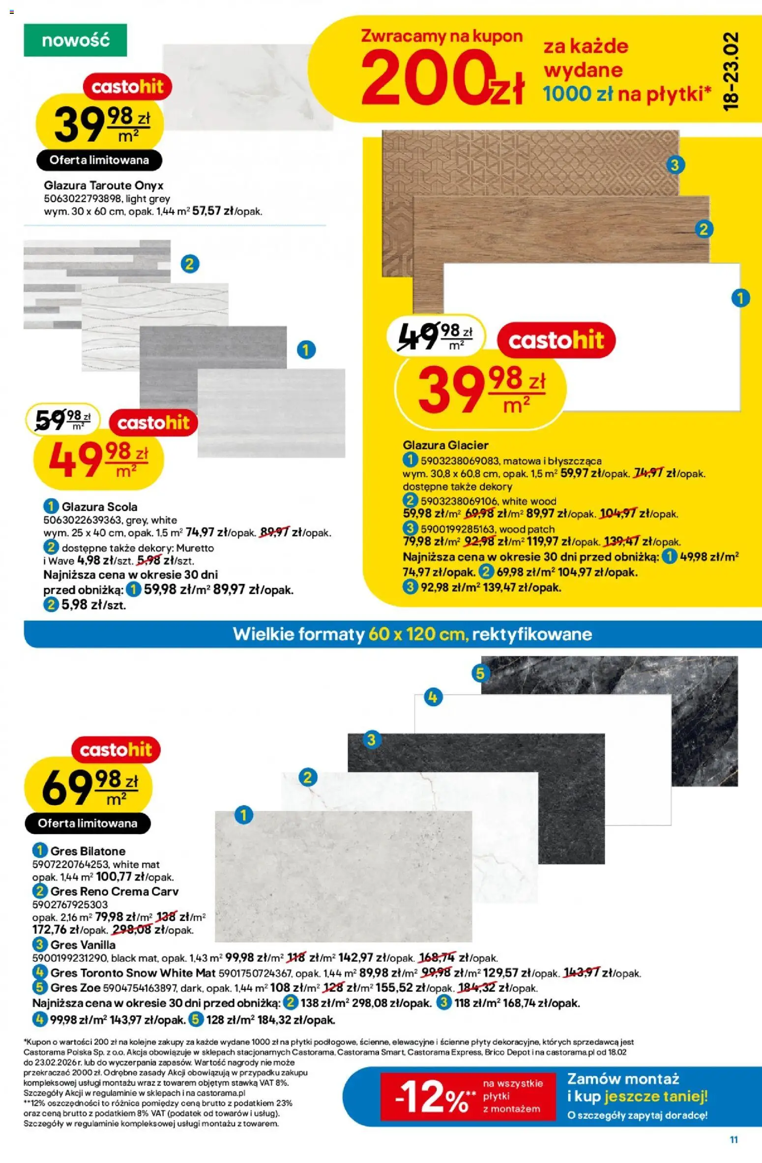 Castorama Gazetka od 18.02.2026 | Strona: 11 | Produkty: Plyty