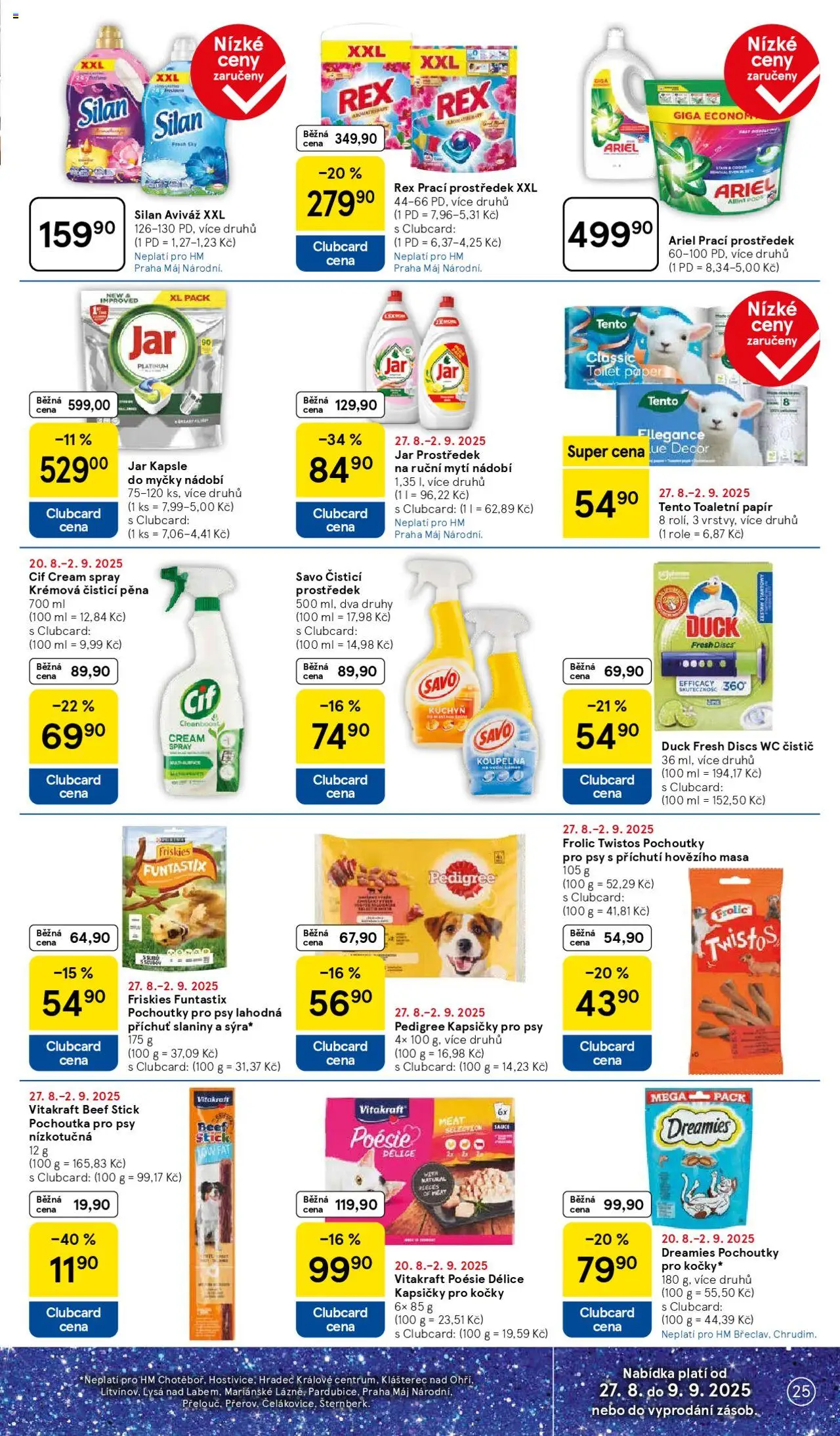 Tesco leták - Hypermarket od 27.08.2025 | Strana: 25 | Produkty: Jar kapsle, Kapsle, Pedigree, Silan