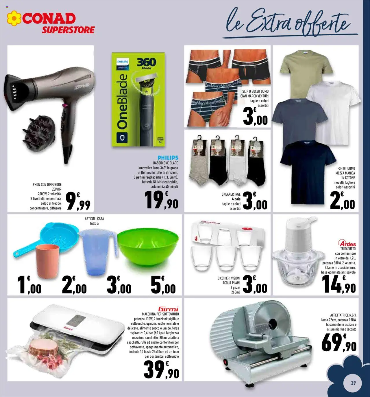 Volantino Conad del 13.08.2025 | Pagina: 29 | Prodotti: Slip, Tubo, Alluminio, Affettatrice