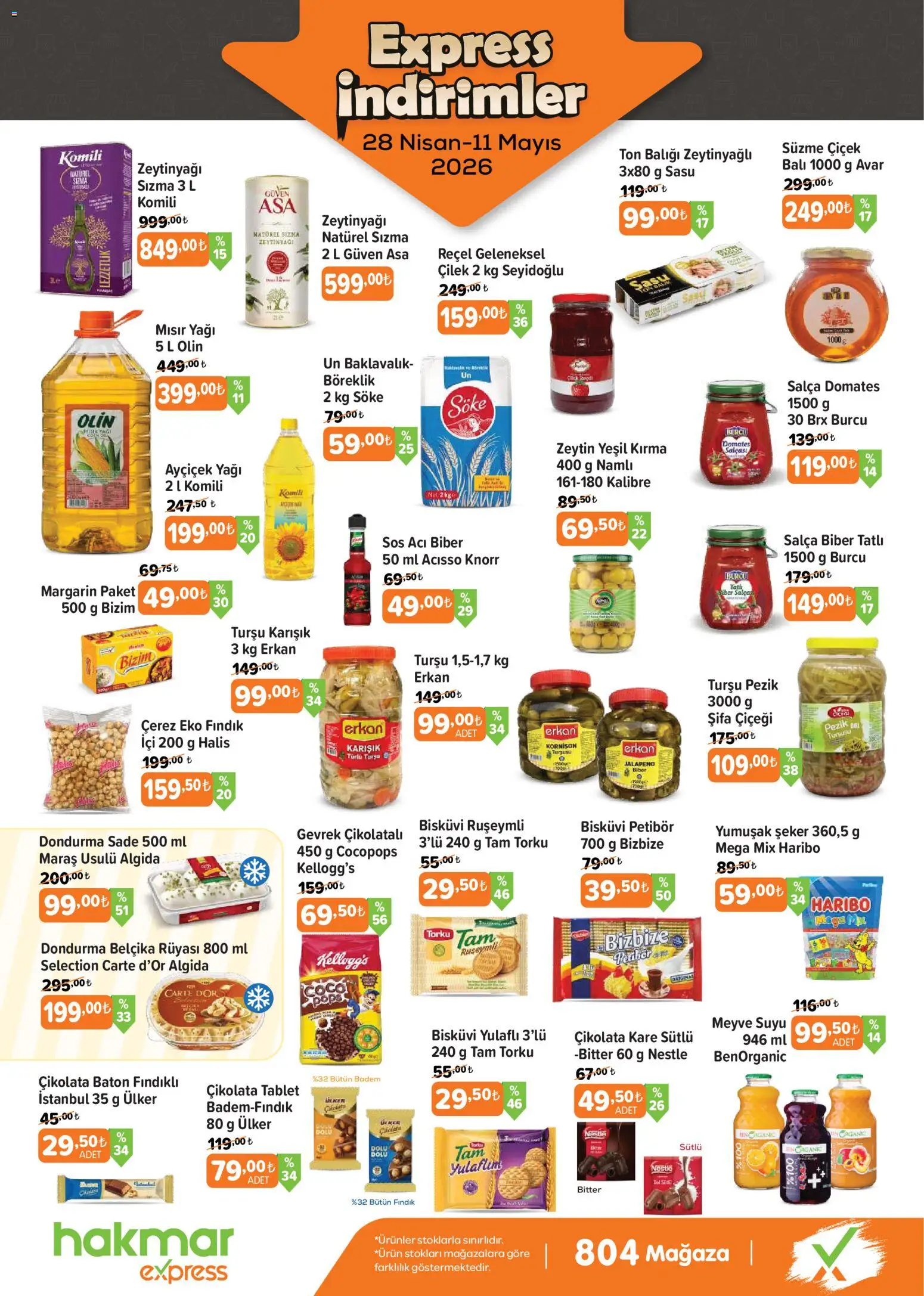 Hakmar Express - Express indirimler - 28.04.2026 tarihinden itibaren geçerlidir | Sayfa: 1 | Ürünler: Çikolata, Fındık, Tablet, Bisküvi