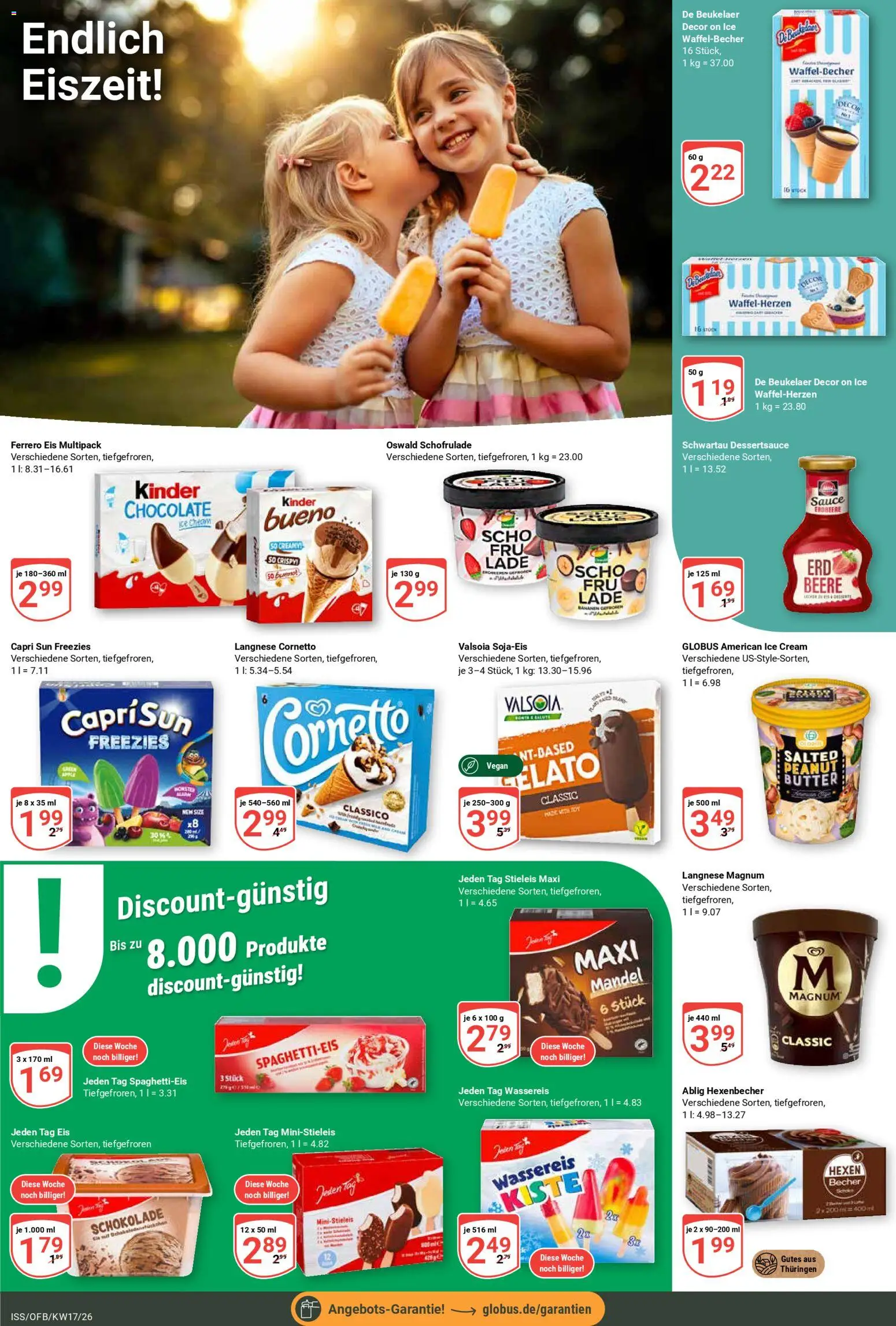 Globus Prospekt 	 – gültig ab 20.04.2026 | Seite: 14 | Produkte: Langnese, Capri sun, Butter, Eis