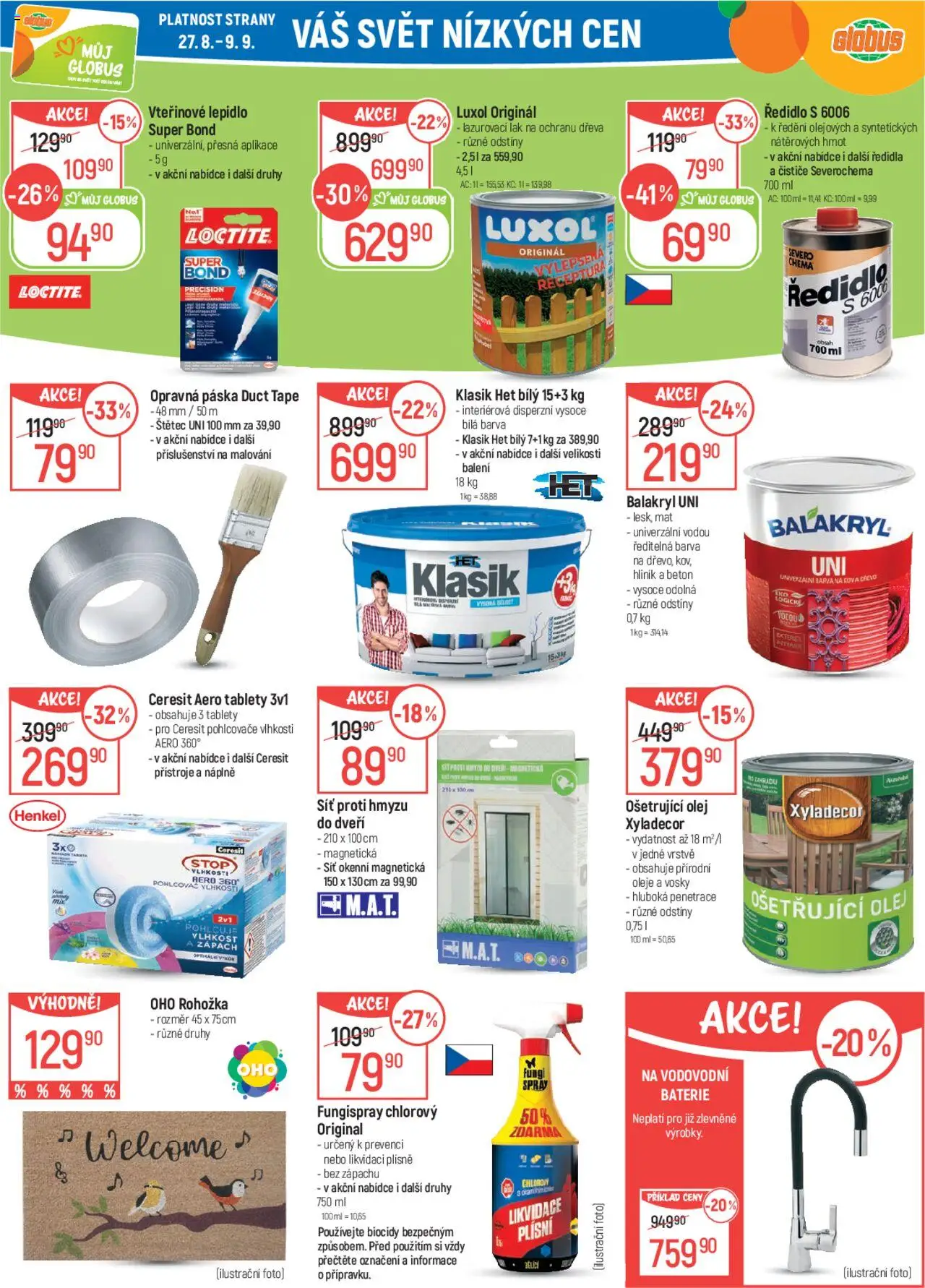 Globus leták od 27.08.2025 | Strana: 39 | Produkty: Oleje, Síť, Síť proti hmyzu, Baterie
