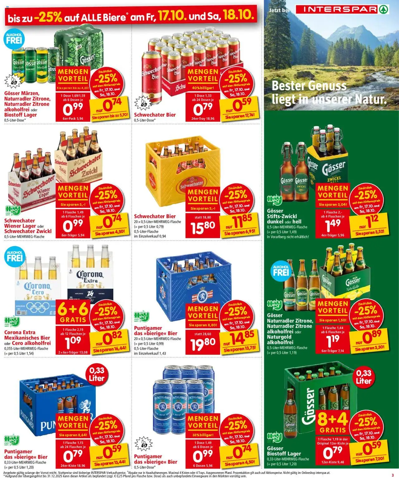 Interspar Flugblatt - Steiermark gültig ab 16.10.2025 | Seite: 4 | Produkte: Zitrone, Bier