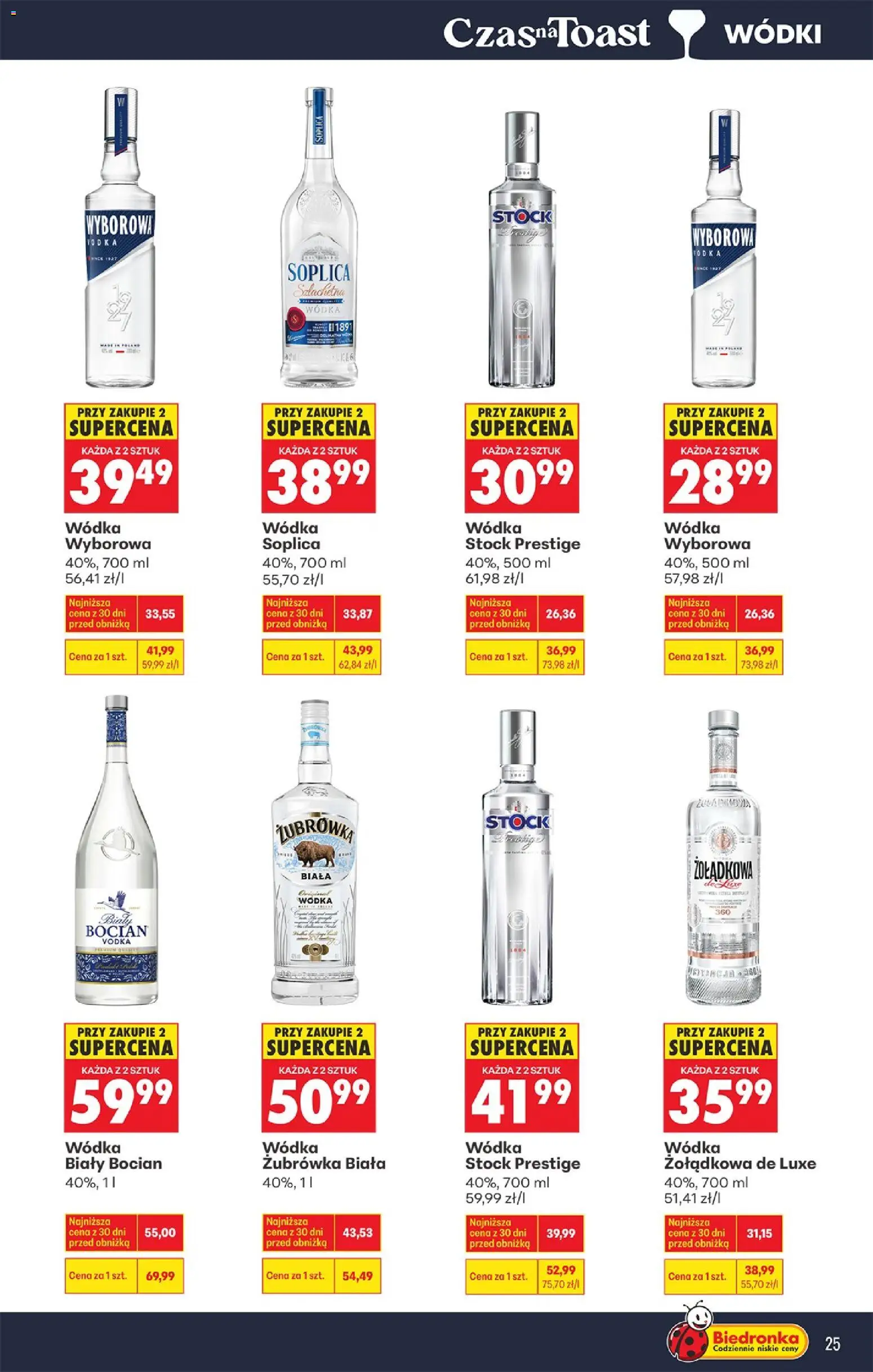 Biedronka Polsko leták - Czas na toast od 07.04.2026 | Strana: 25 | Produkty: Vodka, Zubrowka