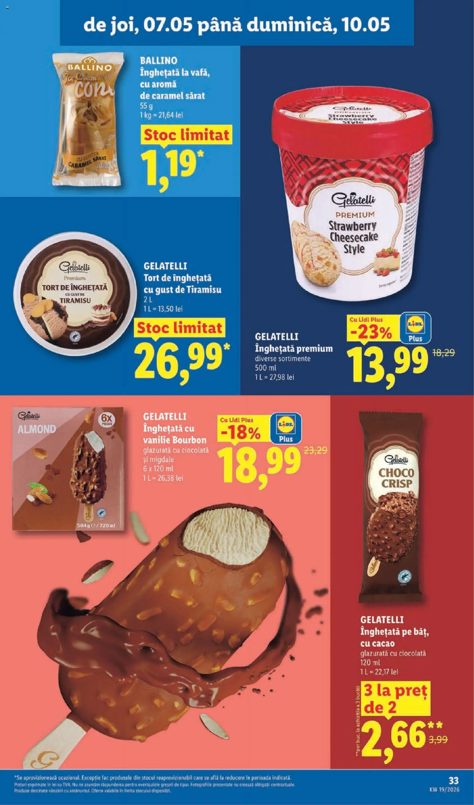 Noul catalog Lidl – valabil de la 04.05.2026 | Pagină: 33 | Produse: Delgeç, Tort, Bourbon, Cacao