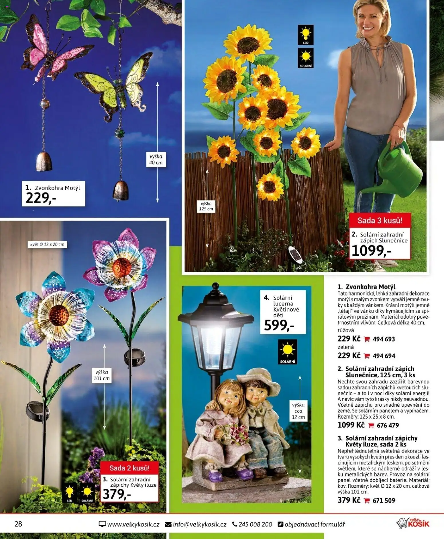 Velký Košík katalog duben 2026 od 01.04.2026 | Strana: 28 | Produkty: Zvonkohra, Zápich, Lucerna, Dekorace