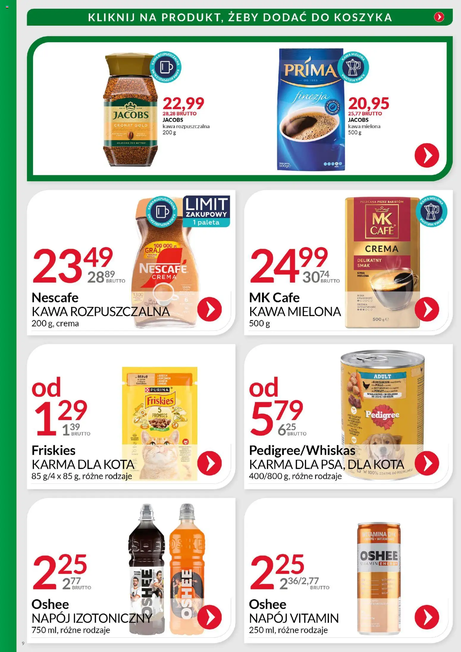 Eurocash Gazetka - Ofensywa Cenowa Spożywcza od 30.11.2025 | Strona: 9 | Produkty: Nescafe, Kawa rozpuszczalna, Pedigree, Karma dla kota