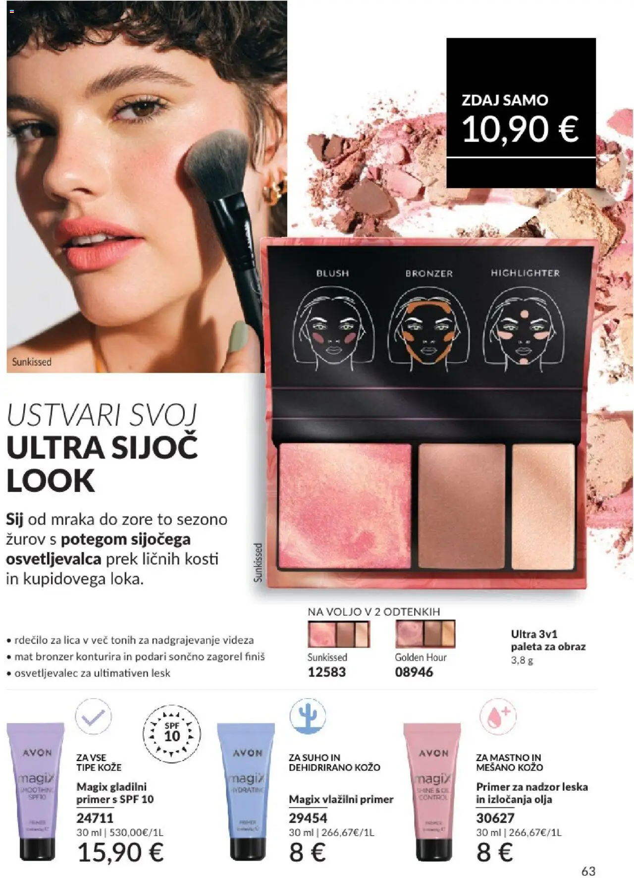 Avon katalog │ velja od 01.07.2025 | Stran: 63 | Izdelki: Rdečilo za lica, Bronzer
