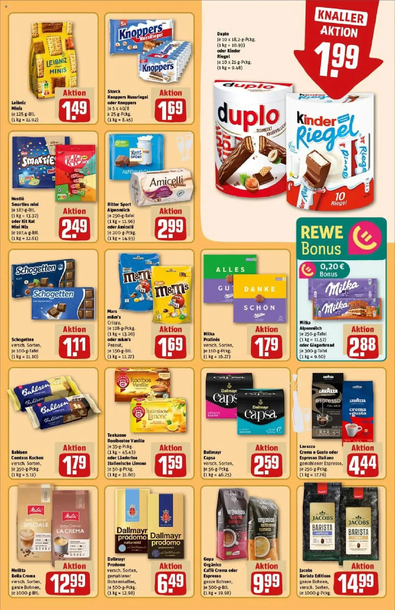 Rewe prospekt Bad Zwischenahn	 – gültig ab 22.12.2025 | Seite: 23 | Produkte: Kinder riegel, Knoppers, Kuchen, Dallmayr capsa