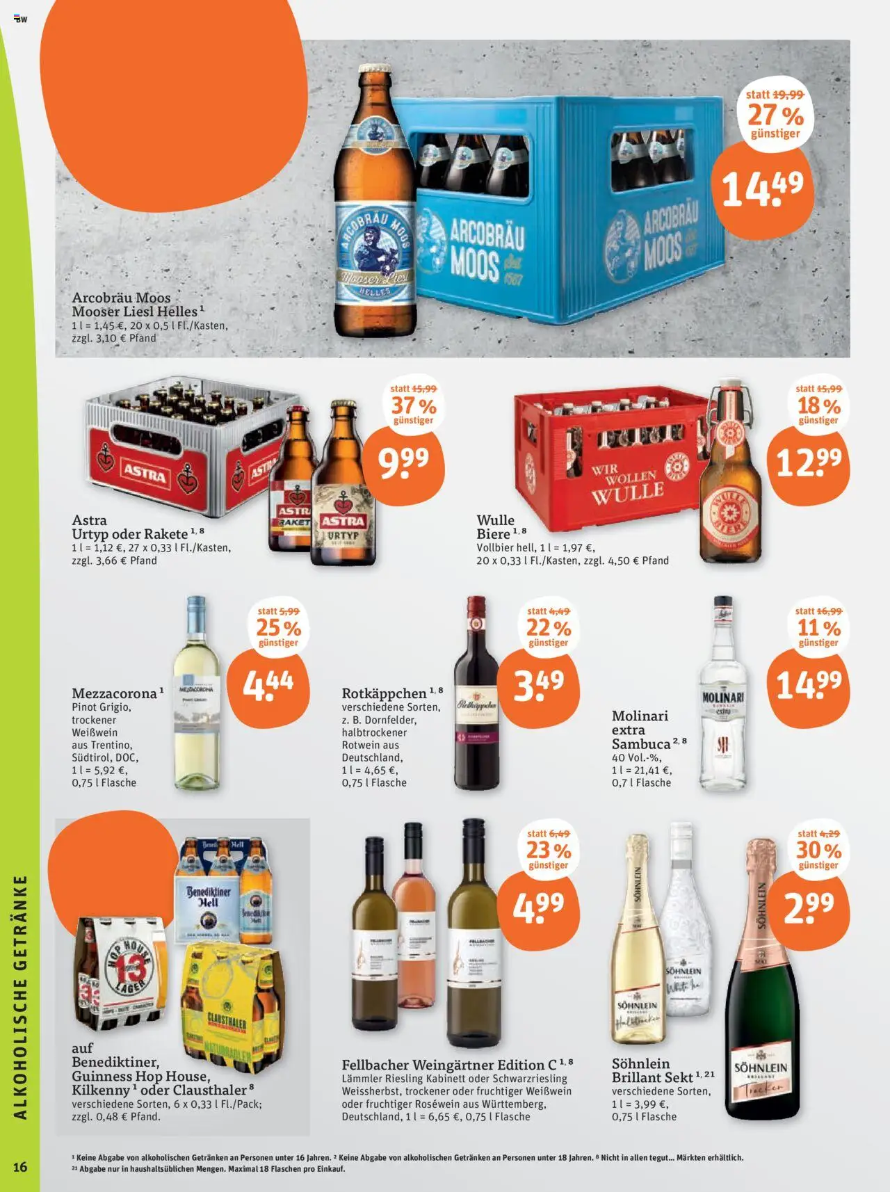 Tegut Prospekt - gültig ab dem 28.07.2025 | Seite: 18 | Produkte: Rotwein, Sekt, Astra, Rotkäppchen