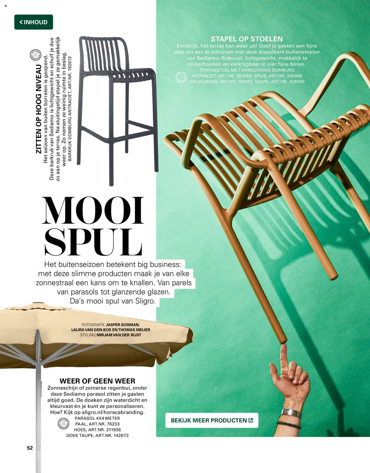 {H1} | Pagina: 52 | Producten: Torta, Rijst, Kan, Doeken