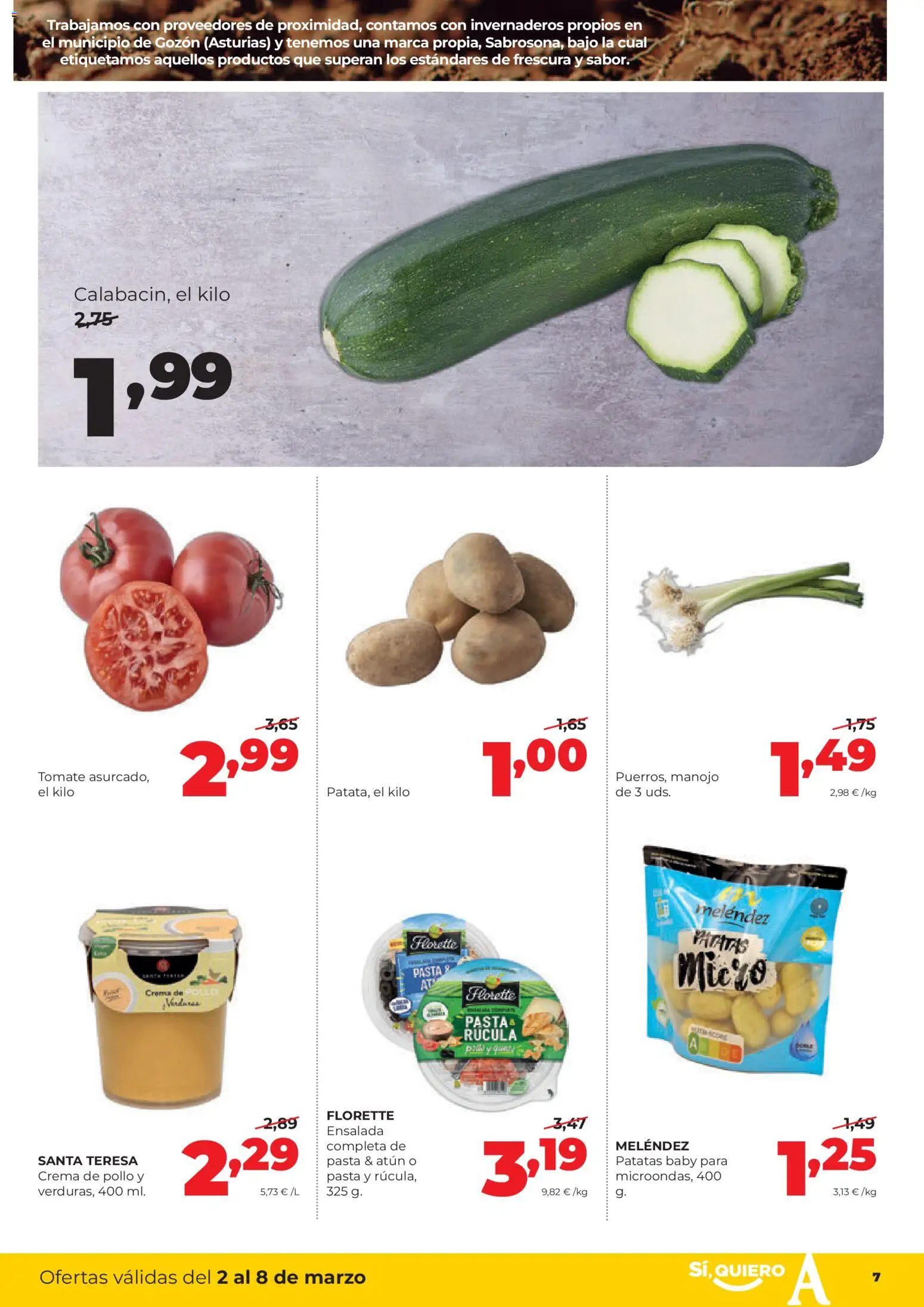 Alimerka folleto Asturias │ válido desde el 02.03.2026 | Página: 7 | Productos: Pasta, Crema, Ensalada