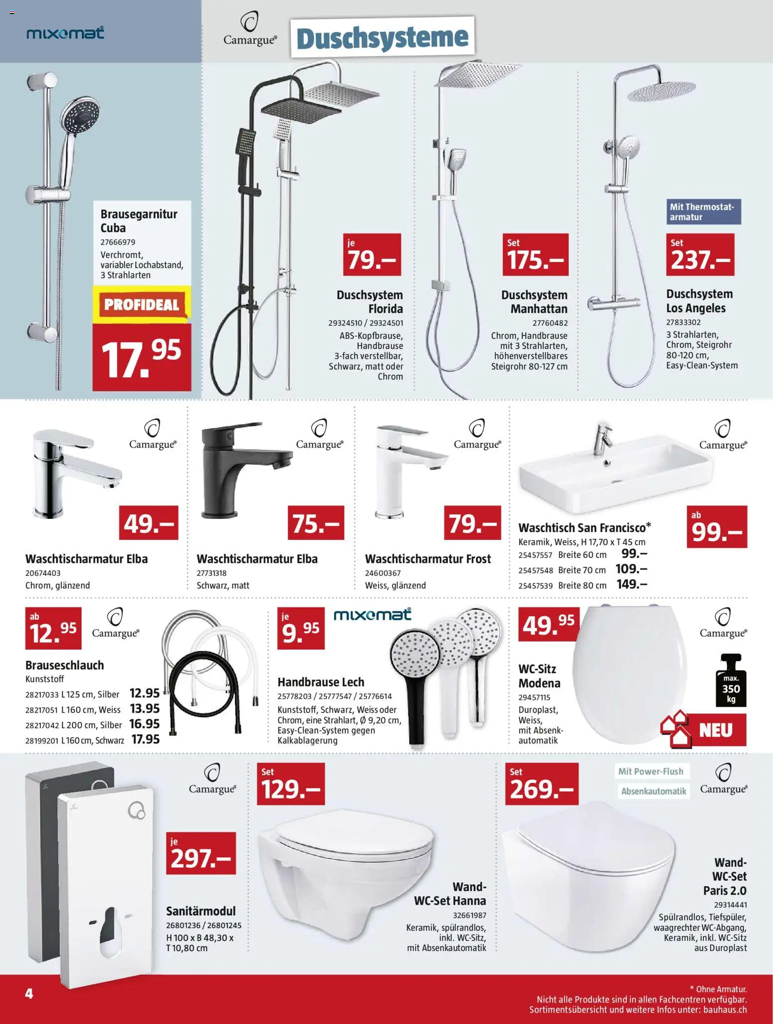 Bauhaus Aktionen – gültig ab 29.12.2025 | Seite: 4 | Produkte: Waschtisch, Armatur