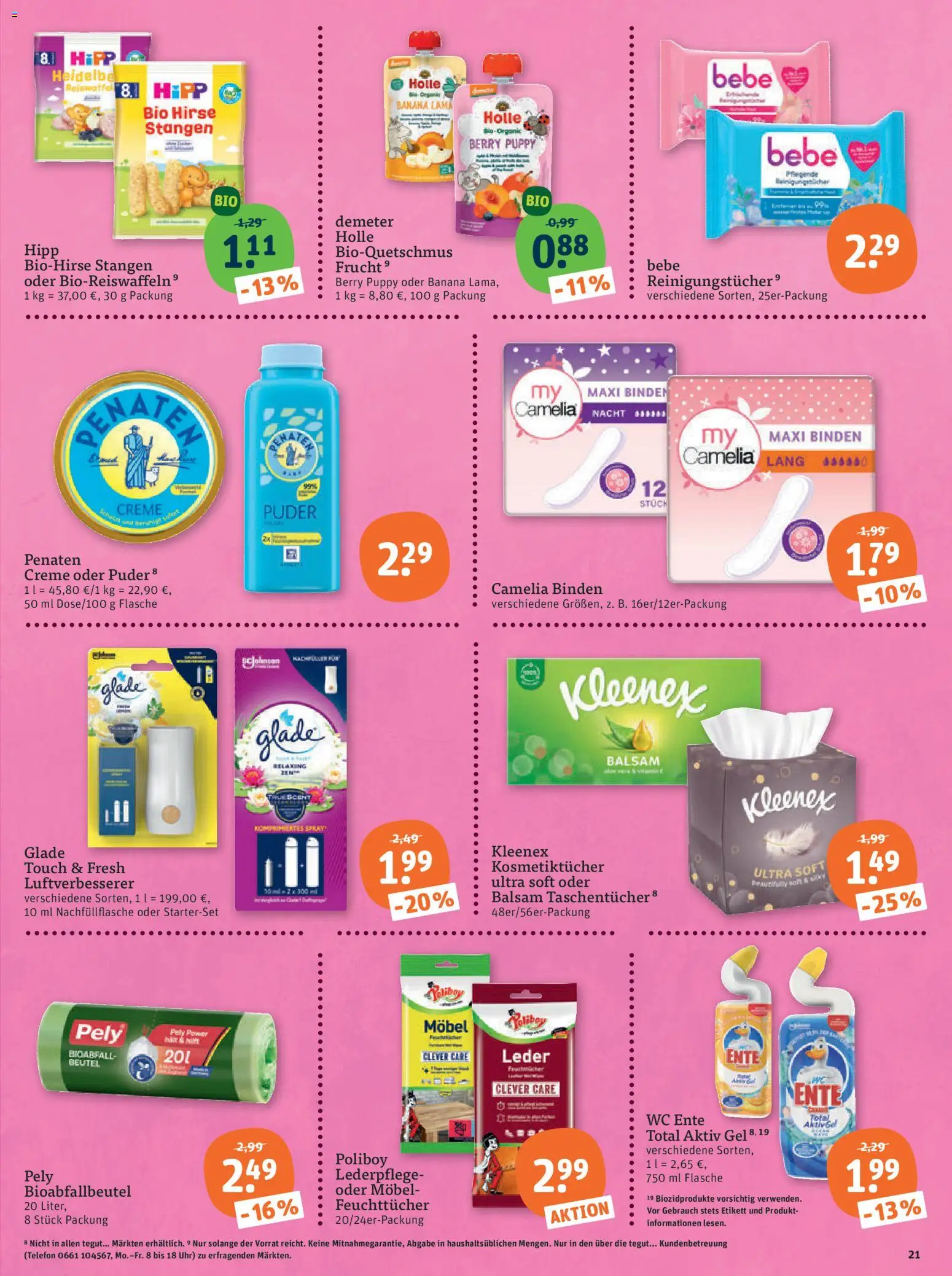 Tegut Prospekt 	 – gültig ab 02.02.2026 | Seite: 23 | Produkte: Puder, Creme, Uhr, Ente