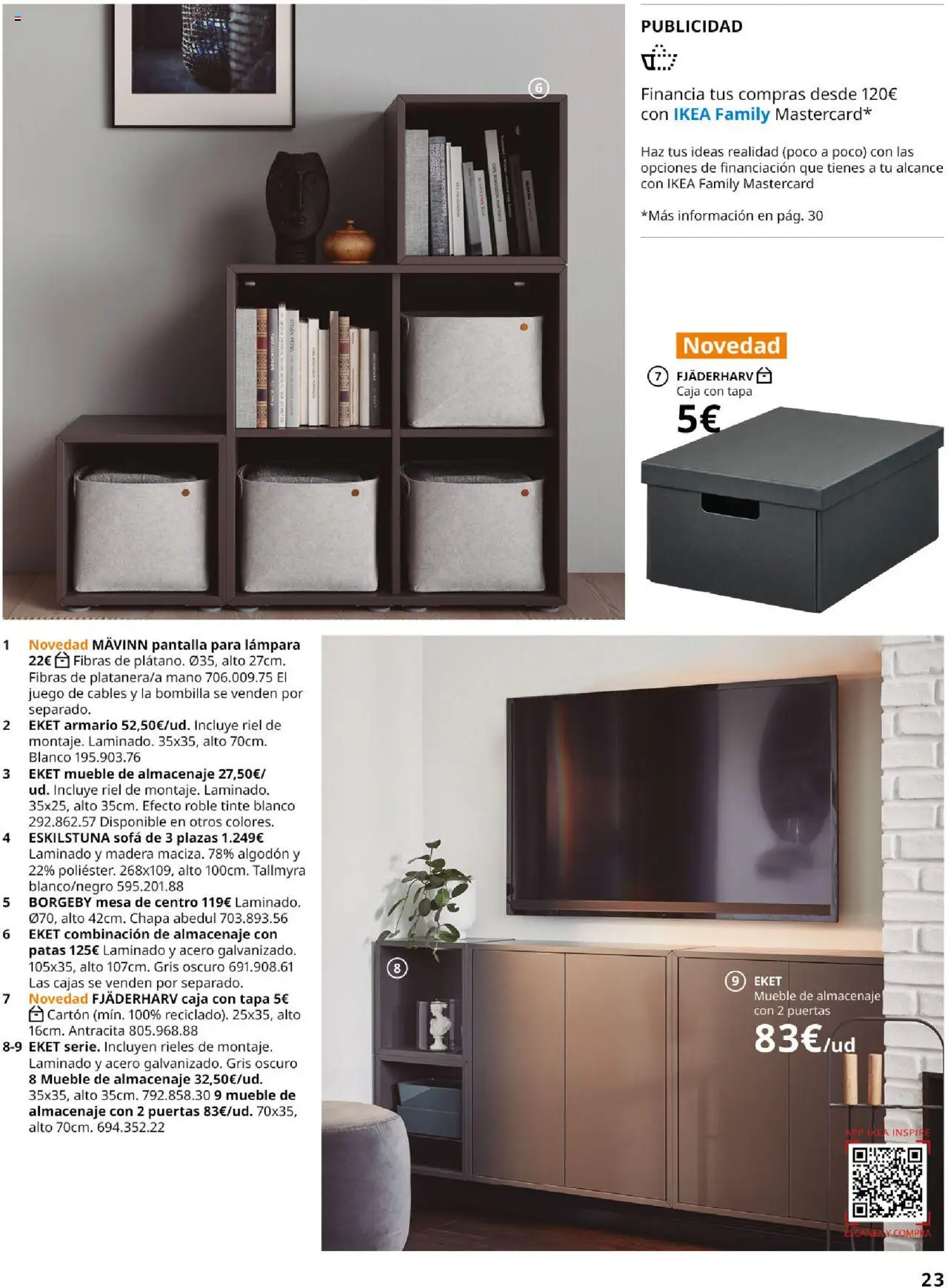 Catálogo IKEA Salones │ válido desde el 01.09.2025 | Página: 23 | Productos: Tinte, Bombilla, Sofá, Armario