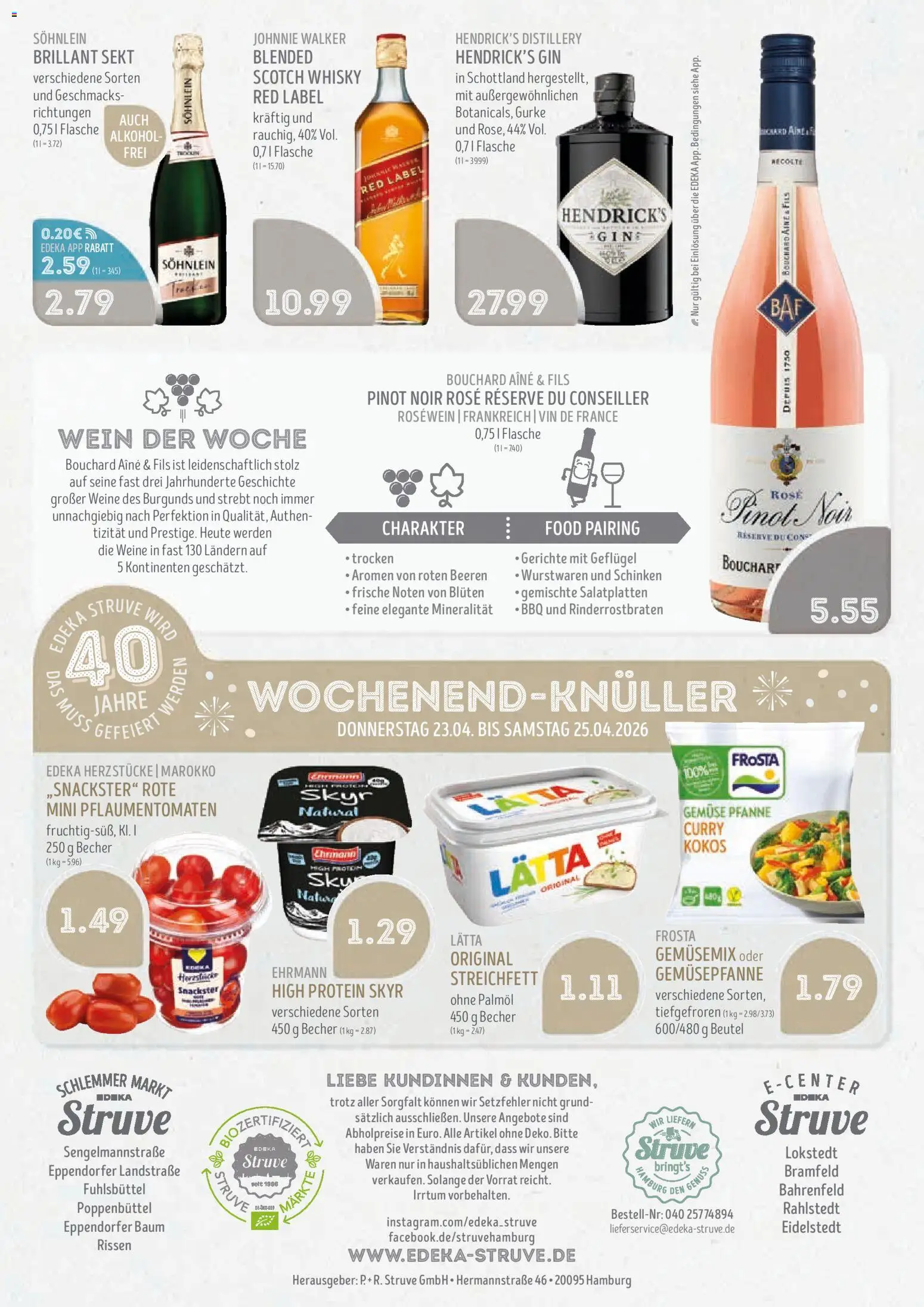 Edeka Struve Prospekt 	 – gültig ab 20.04.2026 | Seite: 18 | Produkte: Whisky, Frosta, Skyr, Gin
