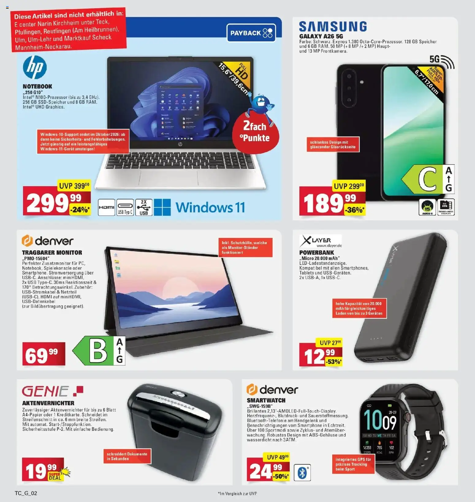 Edeka prospekt Göppingen	 – gültig ab 12.04.2026 | Seite: 30 | Produkte: Smartwatch, Samsung, Netzteil, Powerbank