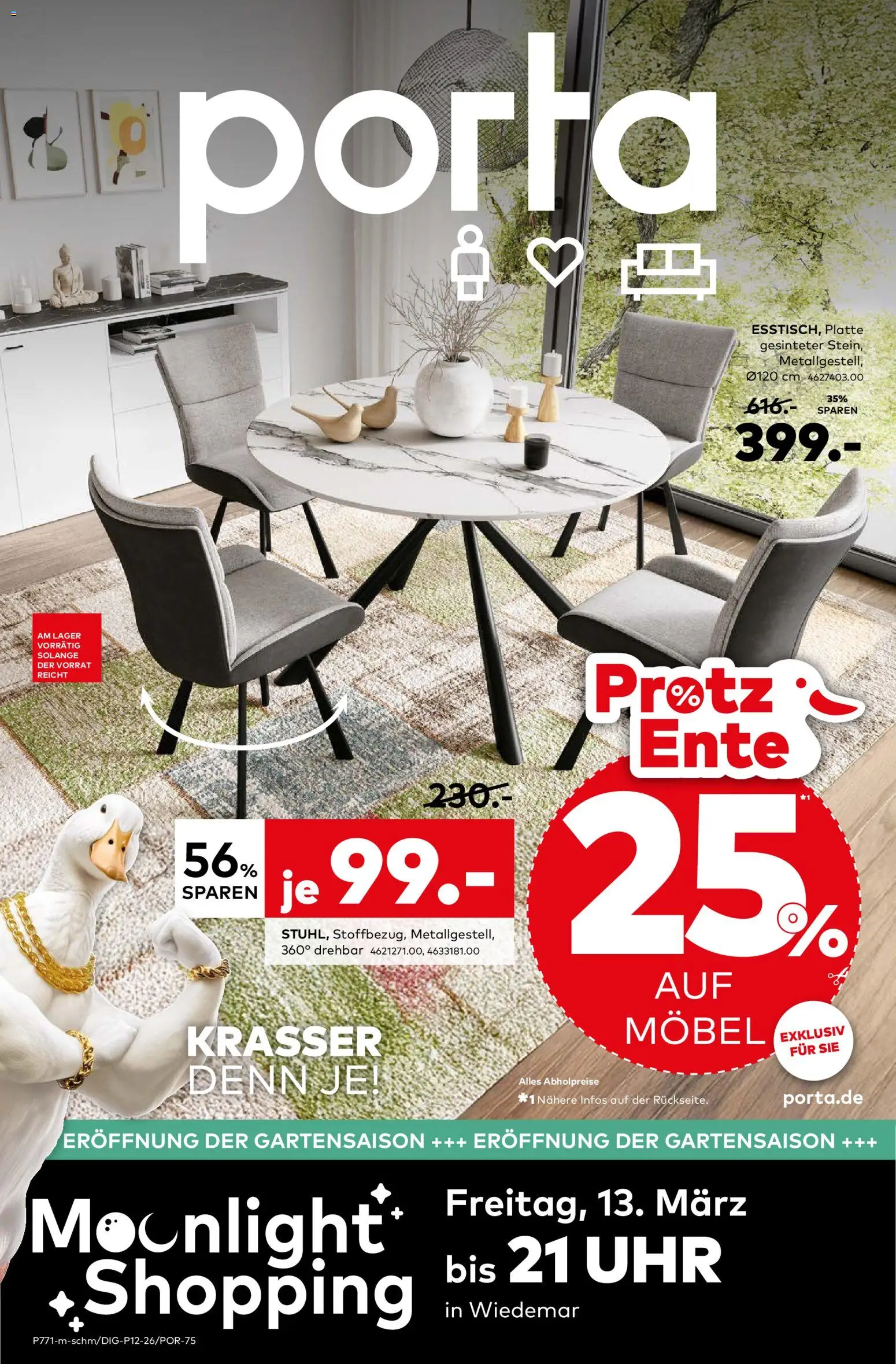 Porta! Prospekt Leipzig – gültig ab 09.03.2026 | Seite: 1 | Produkte: Uhr, Ente