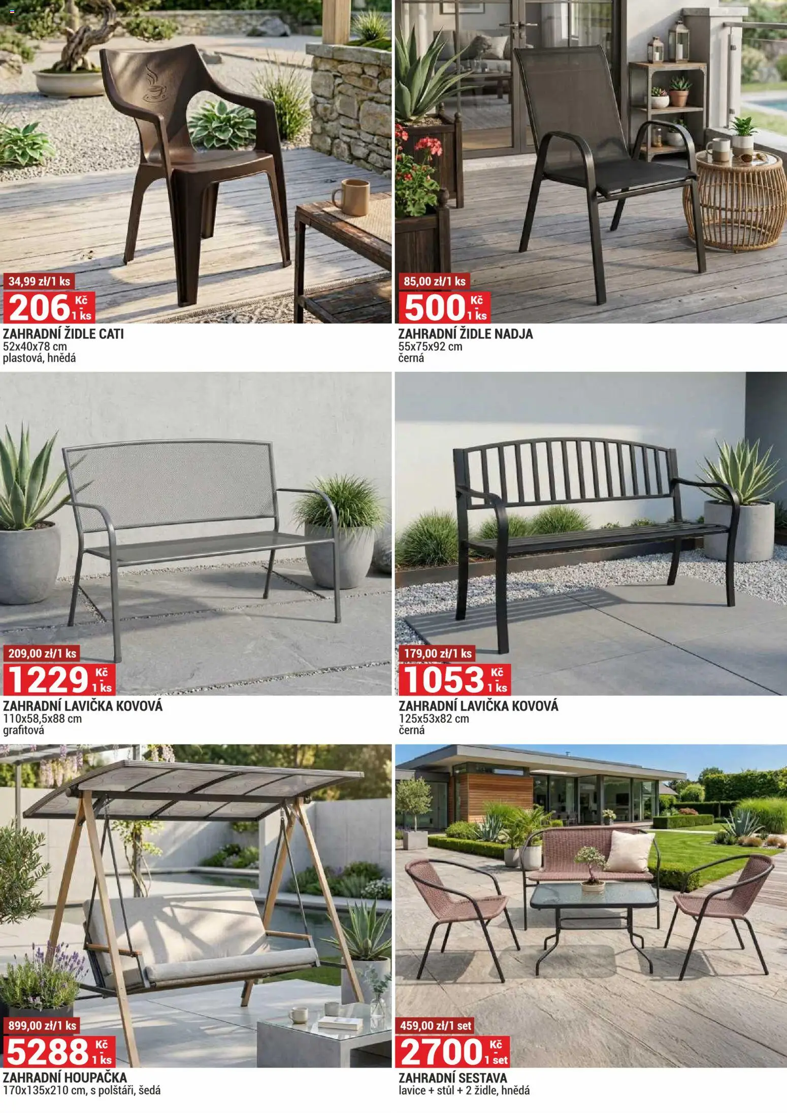 Merkury Market leták od 01.04.2026 | Strana: 6 | Produkty: Zahradní houpačka, Houpačka, Stůl, Lavice