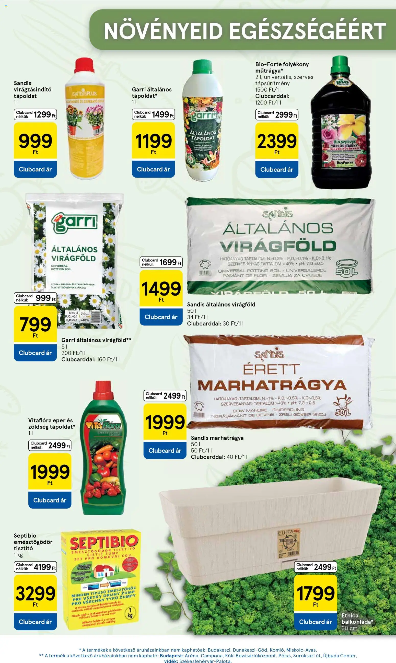 Tesco akciós ujság - amely érvényes a következő dátumtól: 05.03.2026 | Oldal: 17 | Termékek: Tápoldat, Virágföld, Zöldség, Eper