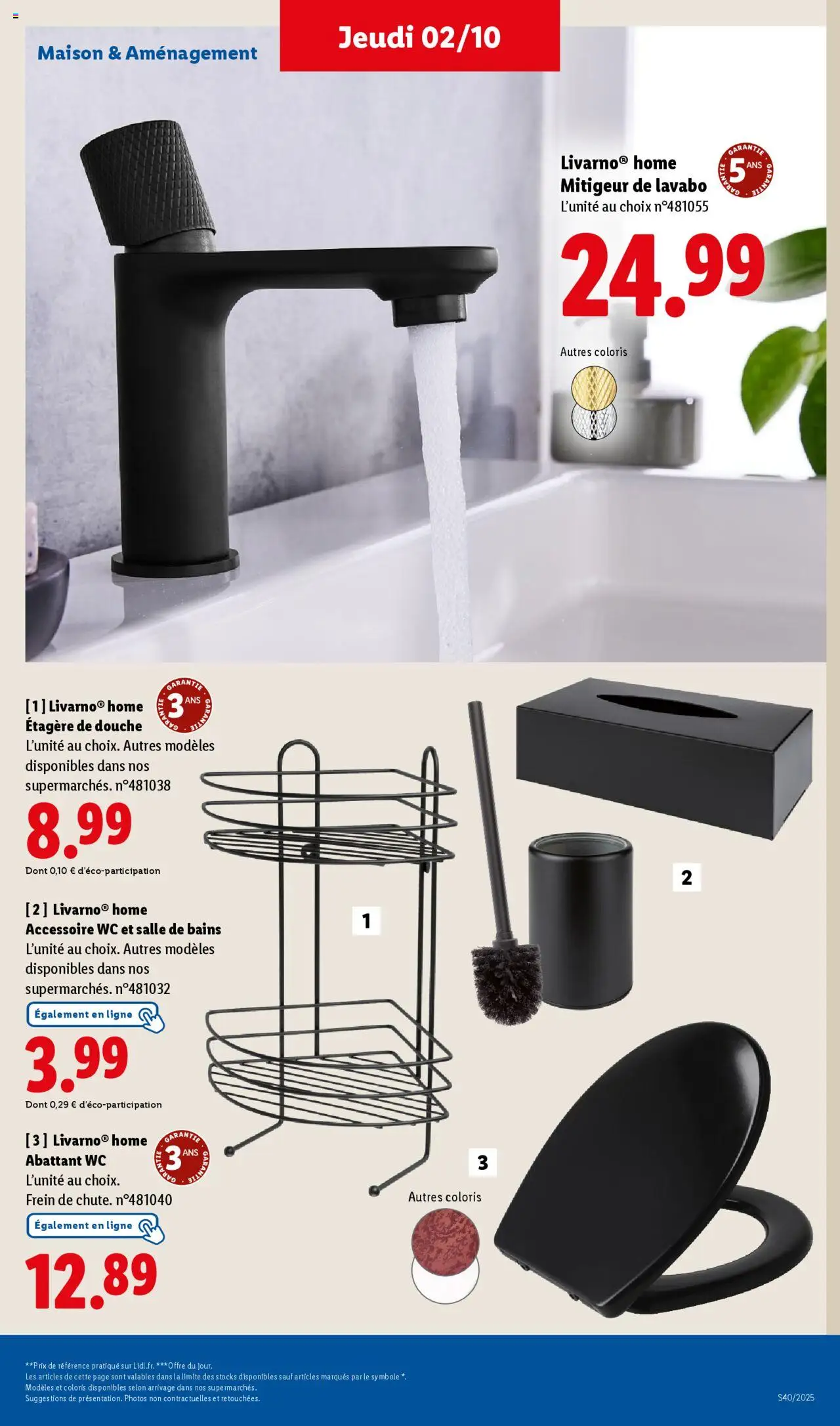  | Page: 45 | Produits: Étagère, Lavabo, Douche