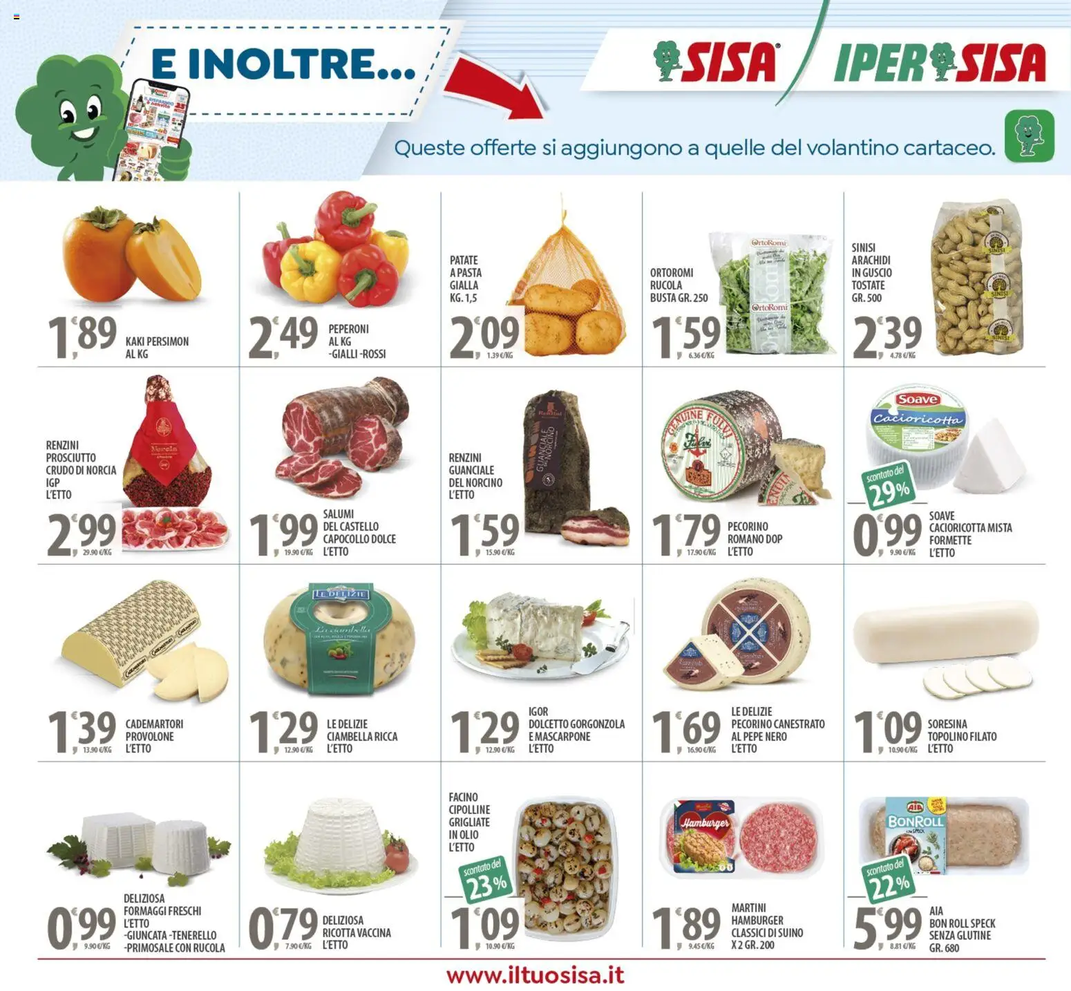 Volantino SISA del 25.11.2025 | Pagina: 18 | Prodotti: Suino, Prosciutto, Arachidi, Cipolline