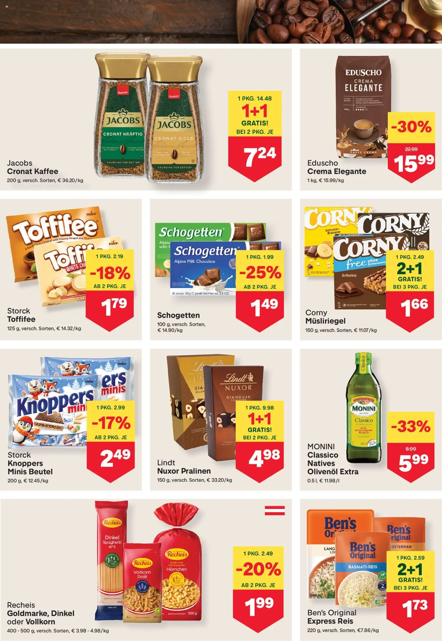 MPREIS Flugblatt gültig ab 30.10.2025 | Seite: 6 | Produkte: Milch, Hajdina liszt, Kaffee, Reis